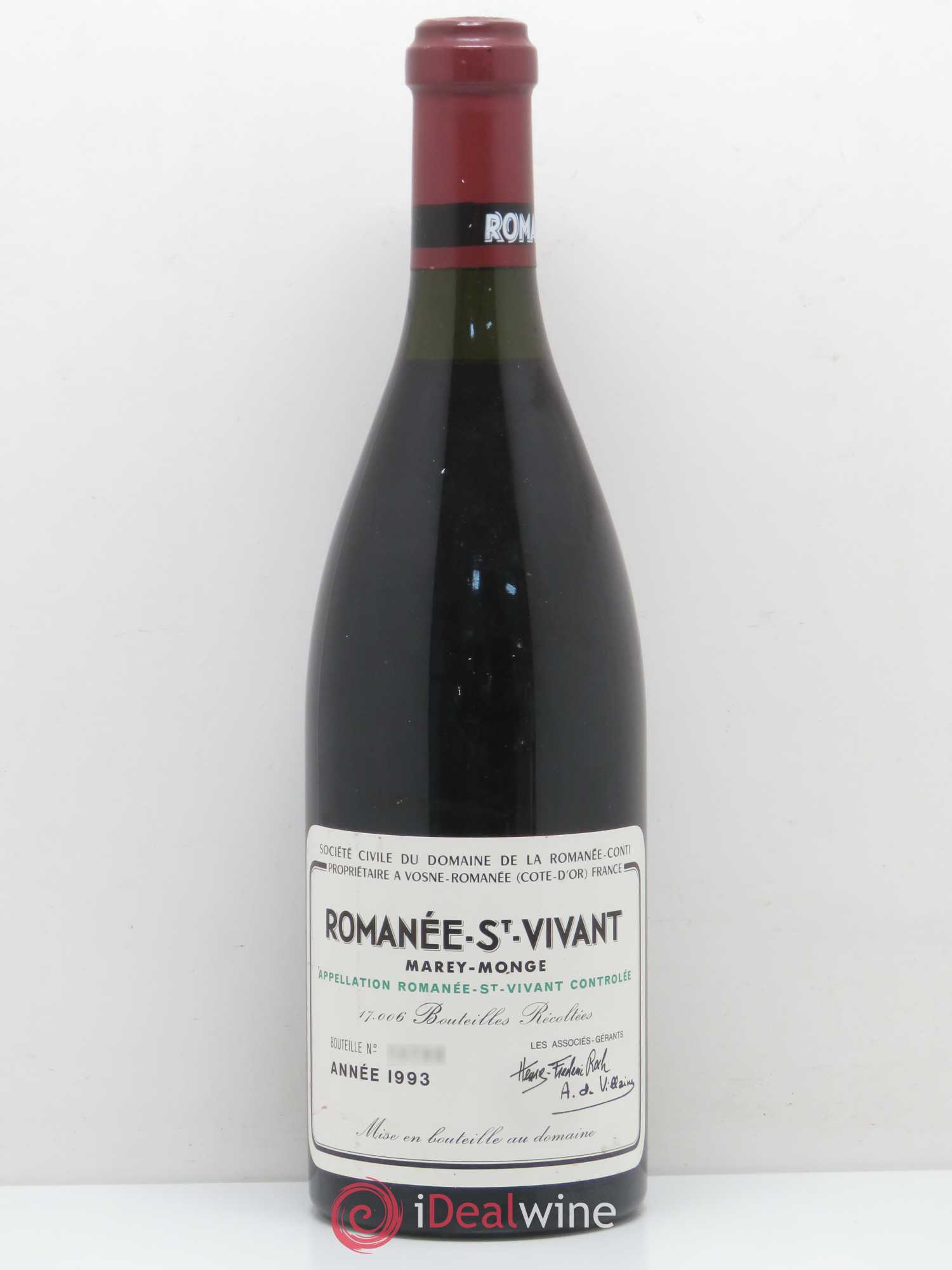 Romanée-Saint-Vivant Grand Cru Domaine de la Romanée-Conti 1993 - Lot de 1 bouteille - 0