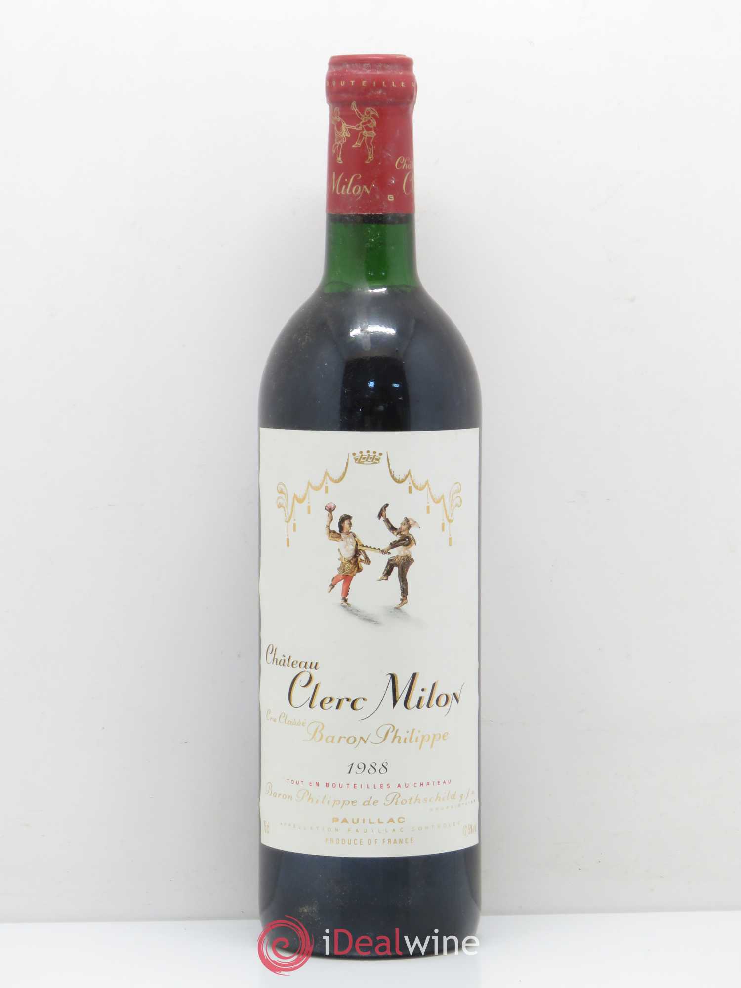 Château Clerc Milon 5ème Grand Cru Classé 1988 - Lot de 1 bouteille - 0