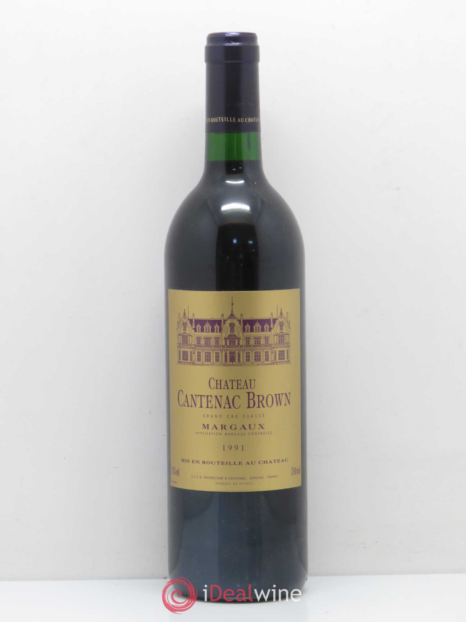 Château Cantenac Brown 3ème Grand Cru Classé 1991 - Lot de 1 bouteille - 0