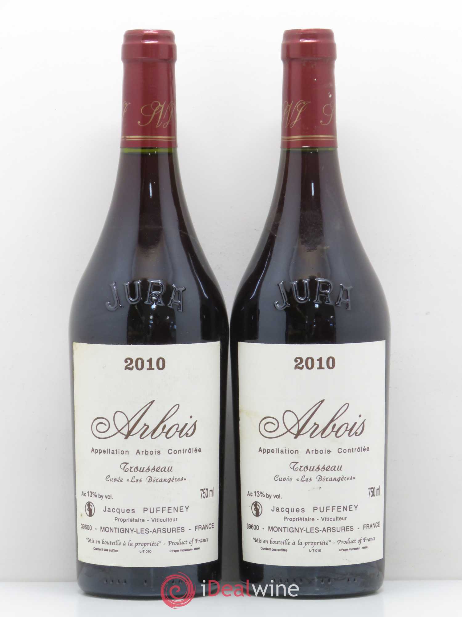 Arbois Trousseau Les Bérangères Puffeney 2010 - Posten von 2 Flaschen - 0