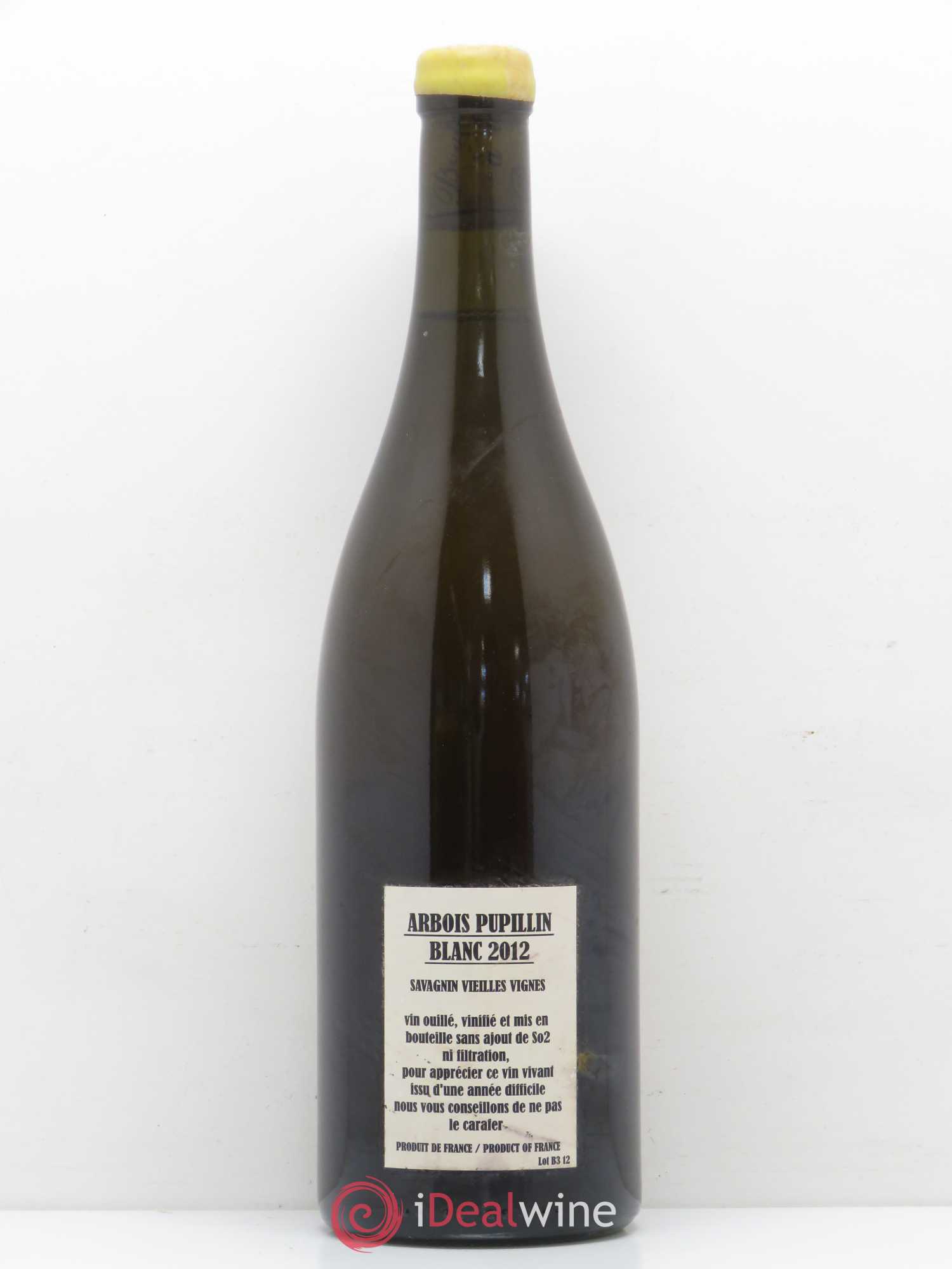 Arbois Pupillin Savagnin Vieilles vignes Adeline Houillon Renaud Bruyère  2012 - Lot de 1 bouteille - 1