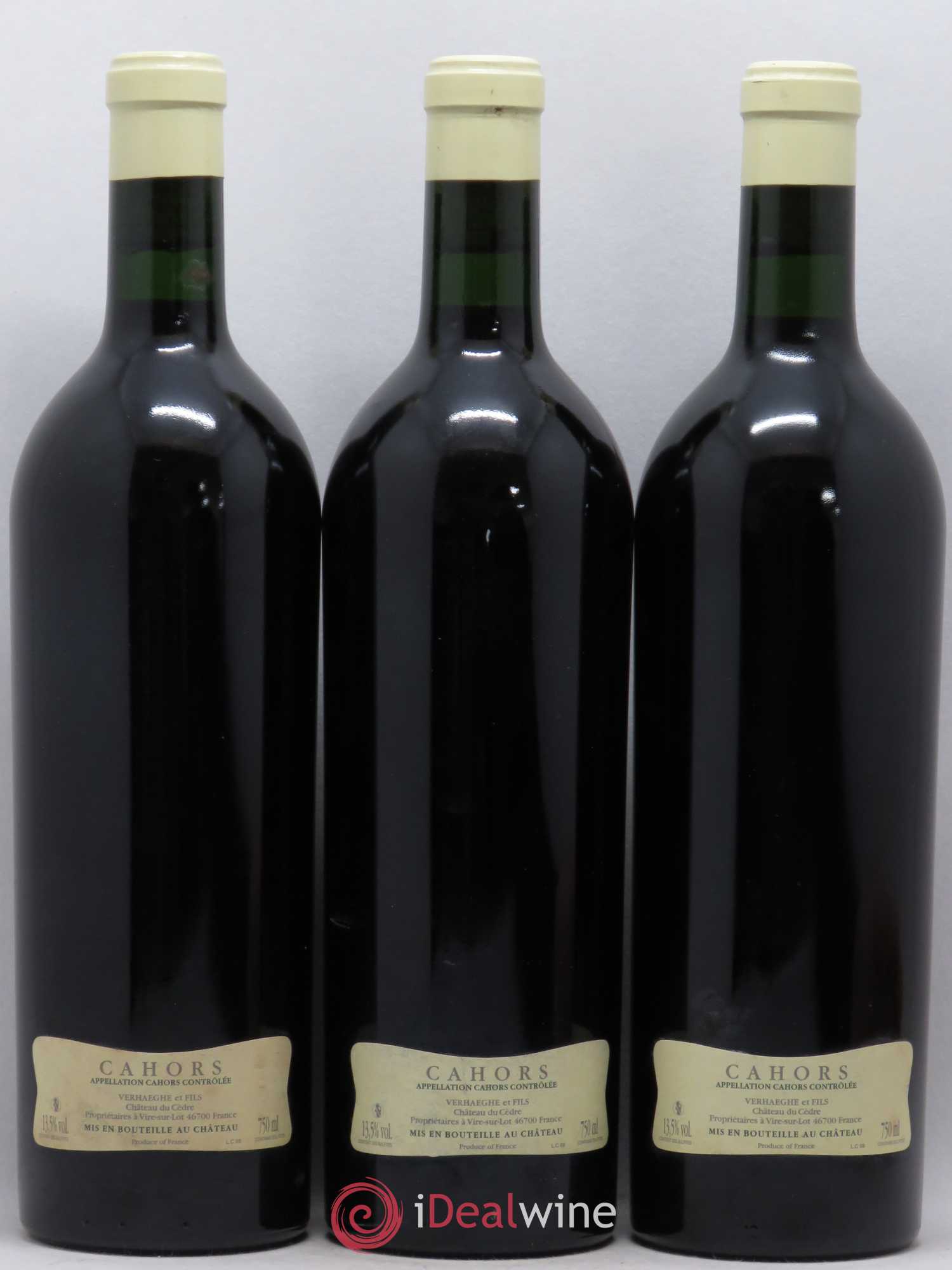 Cahors Château du Cèdre Cuvée Le Cèdre Pascal et Jean-Marc Verhaeghe 2009 - Lotto di 3 bottiglie - 1