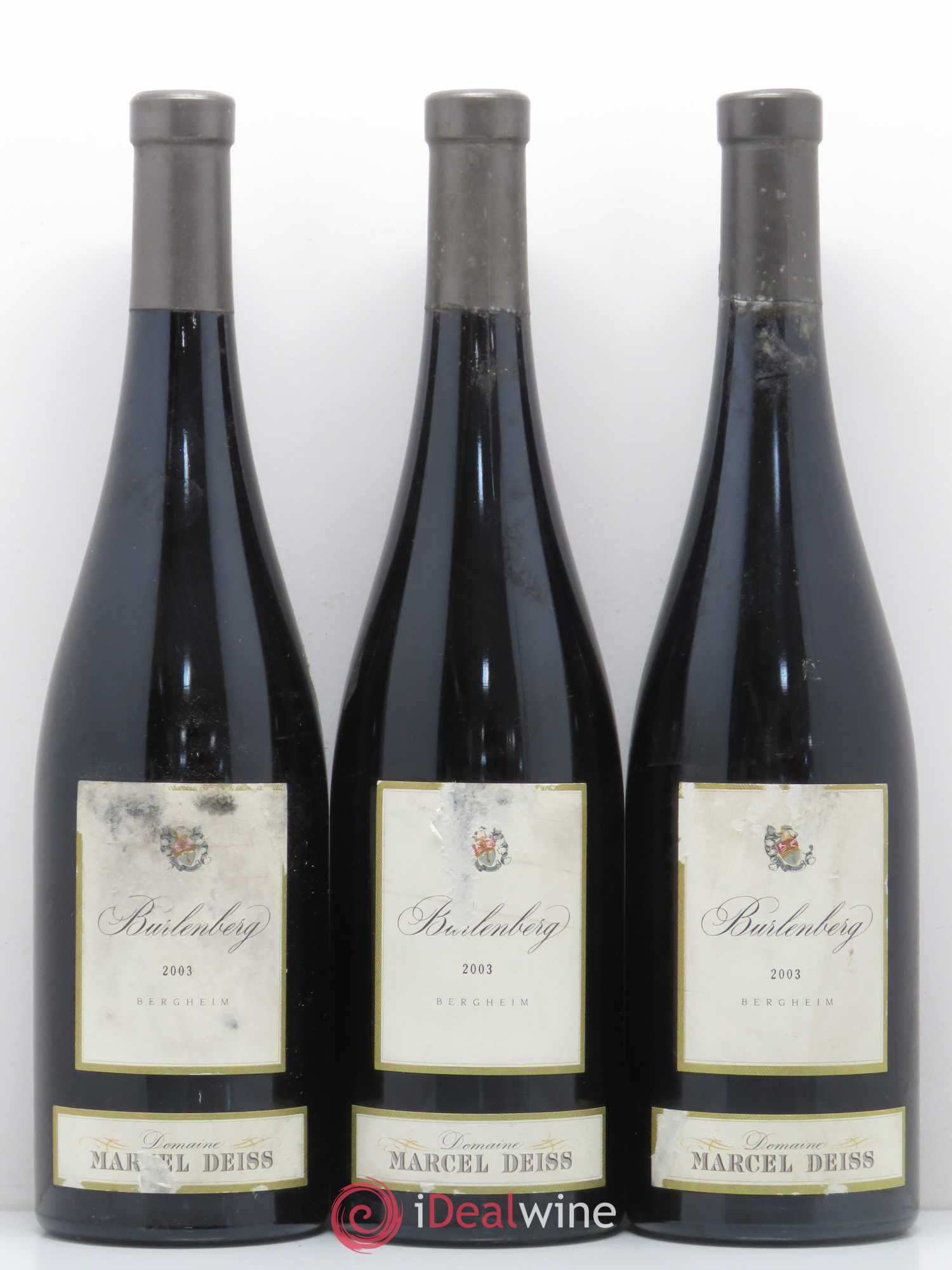 Alsace Marcel Deiss (Domaine) Burlenberg 2003 - Lot de 3 bouteilles - 0