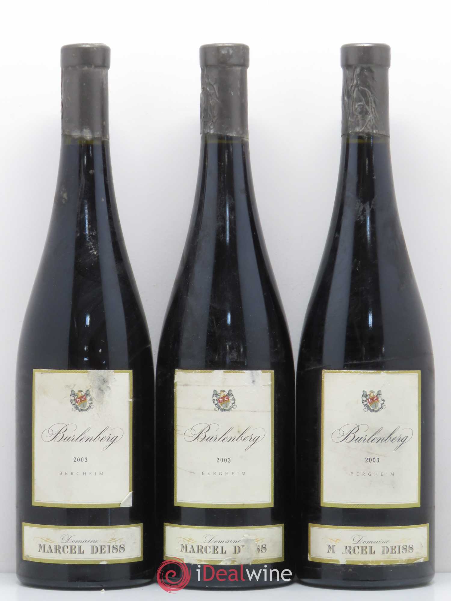 Alsace Marcel Deiss (Domaine) Burlenberg 2003 - Lot de 3 bouteilles - 0