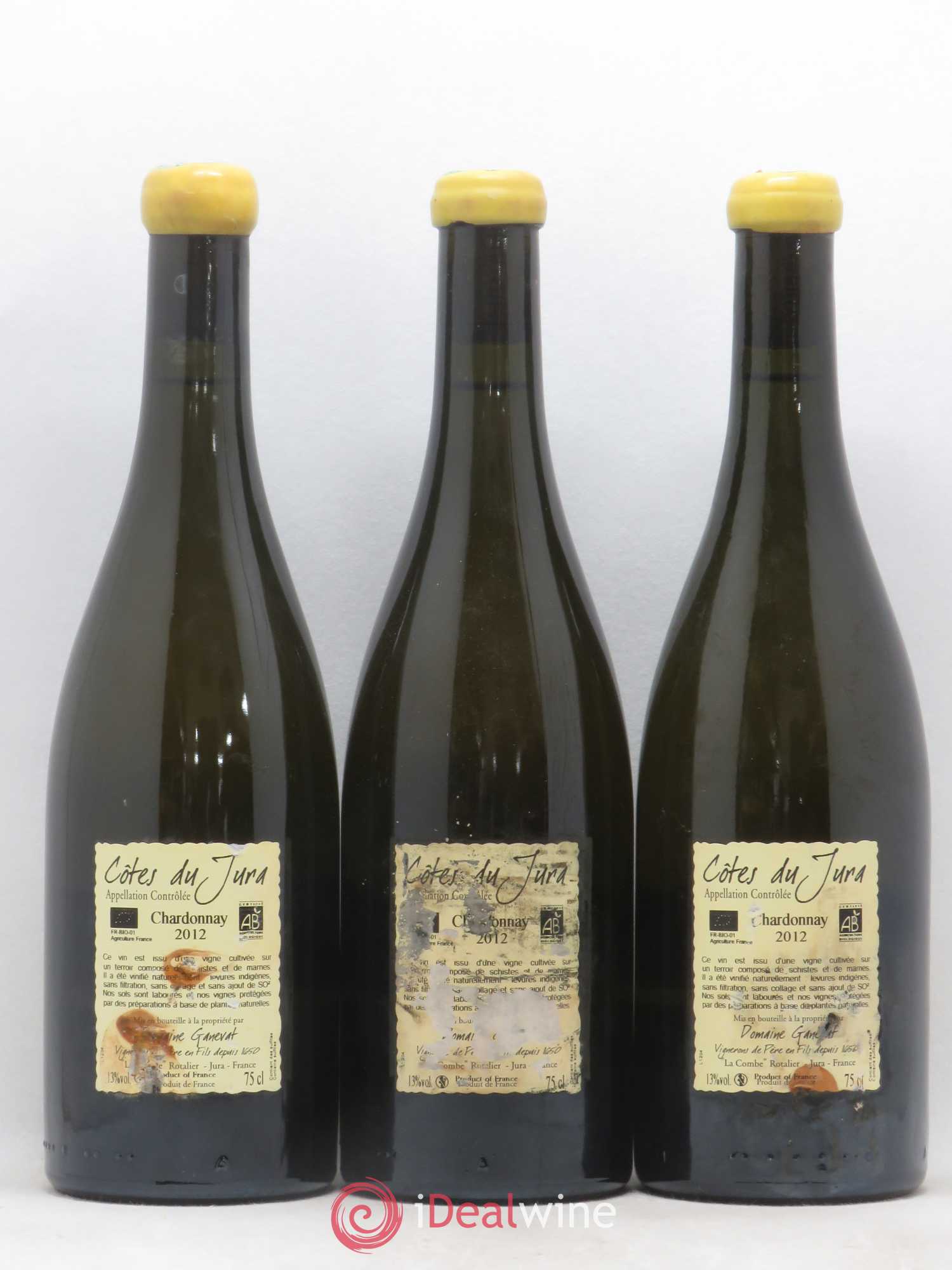 Côtes du Jura Grusse en Billat Jean-François Ganevat (Domaine) 2012 - Lot de 3 bouteilles - 1