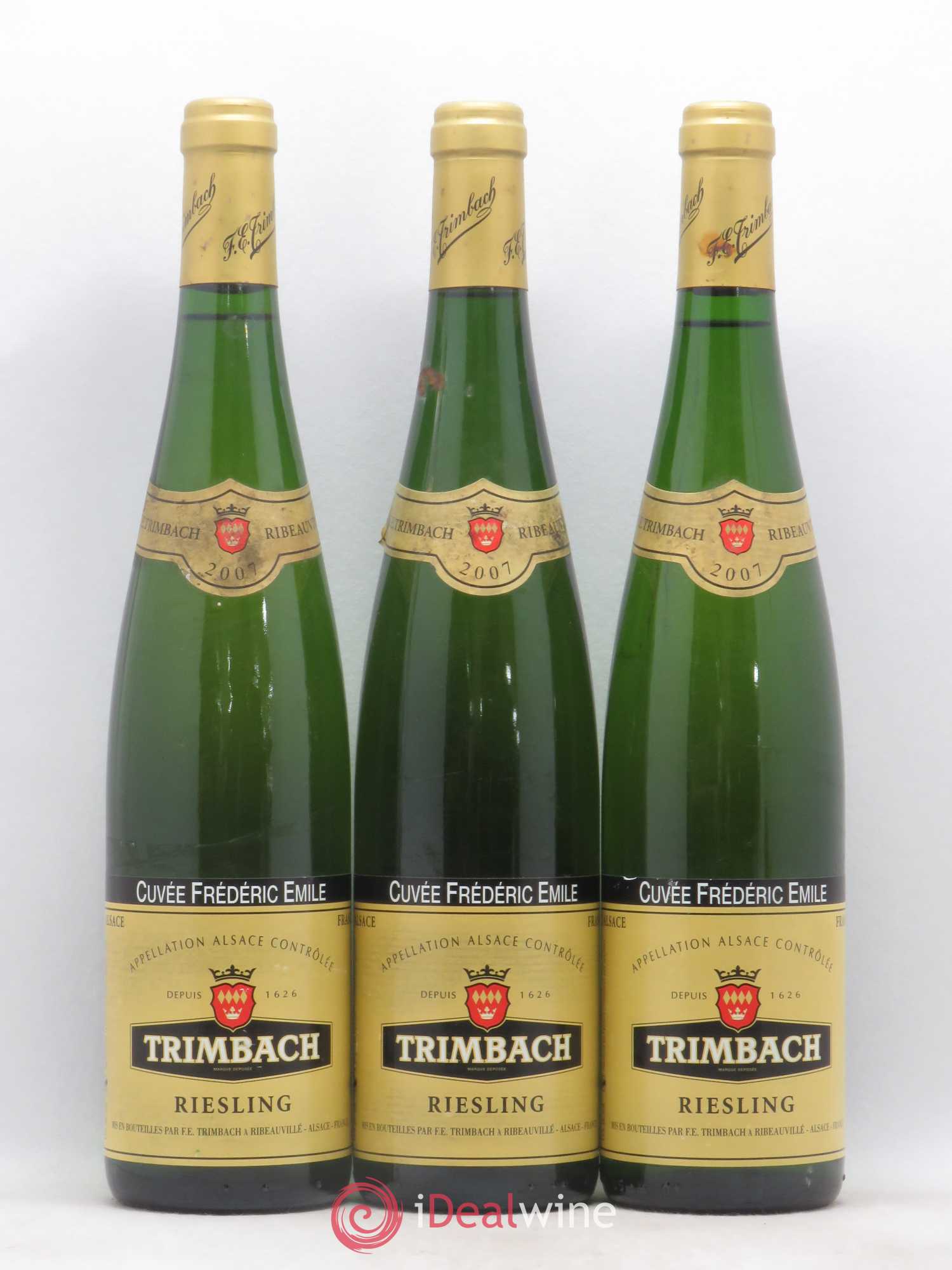 Alsace Riesling Cuvée Frédéric Emile Trimbach (Domaine) 2007 - Lot de 3 bouteilles - 0