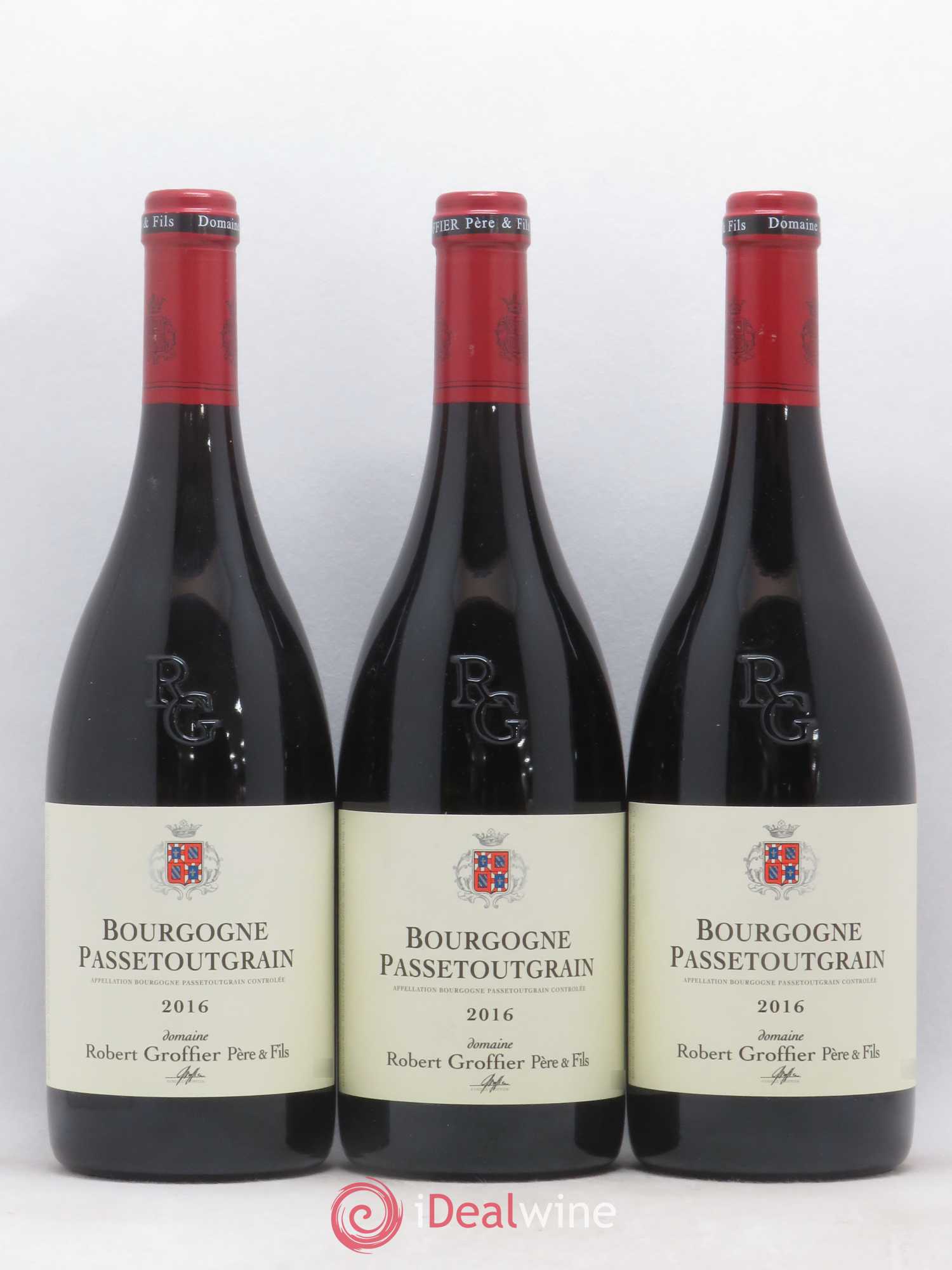 Bourgogne Passetoutgrain Robert Groffier Père & Fils (Domaine) 2016 - Lot de 3 bouteilles - 0