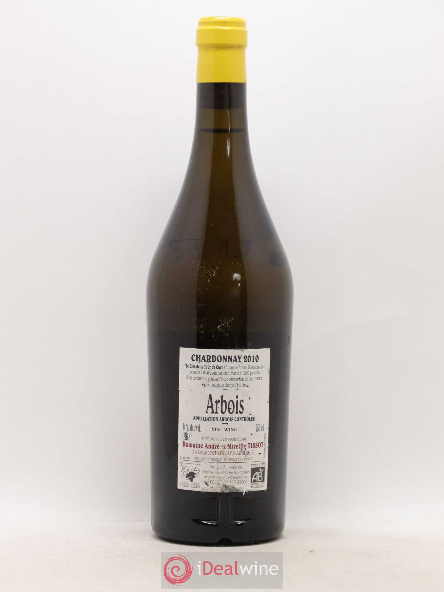 Arbois Chardonnay Le Clos de la Tour de Curon Bénédicte et Stéphane Tissot 2010 - Lot de 1 bouteille - 1