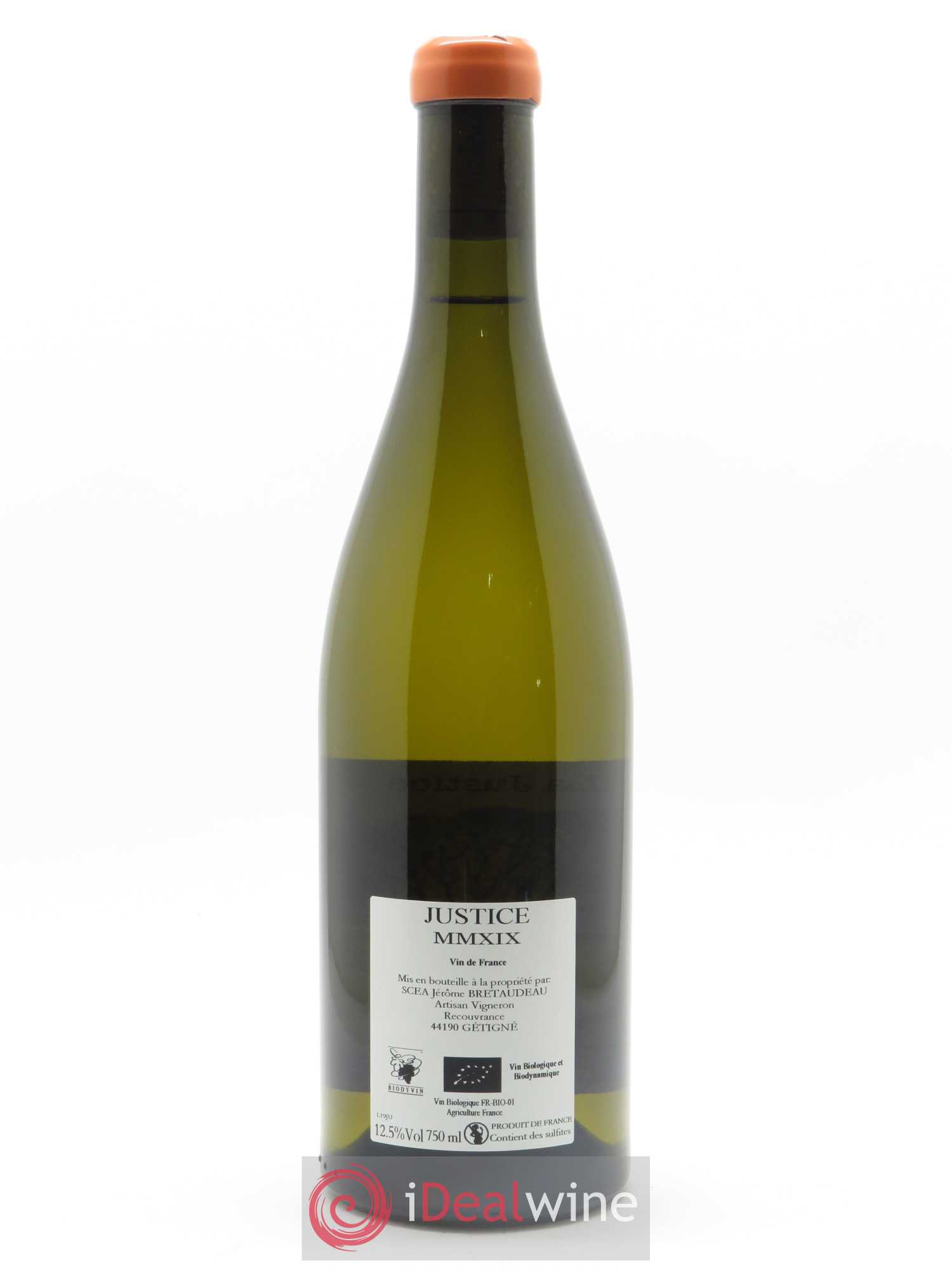 Vin de France La Justice Jérôme Bretaudeau - Domaine de Bellevue 2019 - Lot de 1 bouteille - 1
