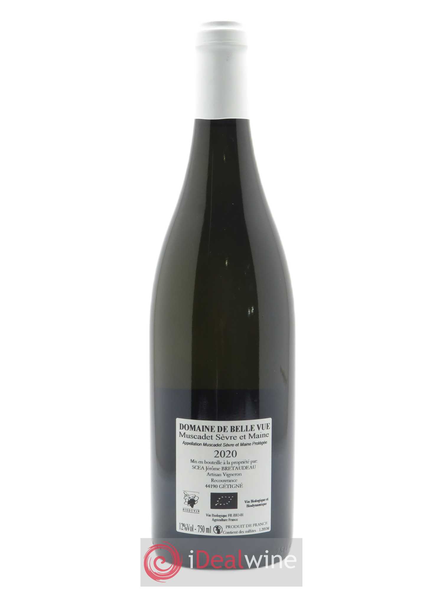 Muscadet-Sèvre-et-Maine Seconde Mise Jérôme Bretaudeau - Domaine de Bellevue 2020 - Lot de 1 bouteille - 1