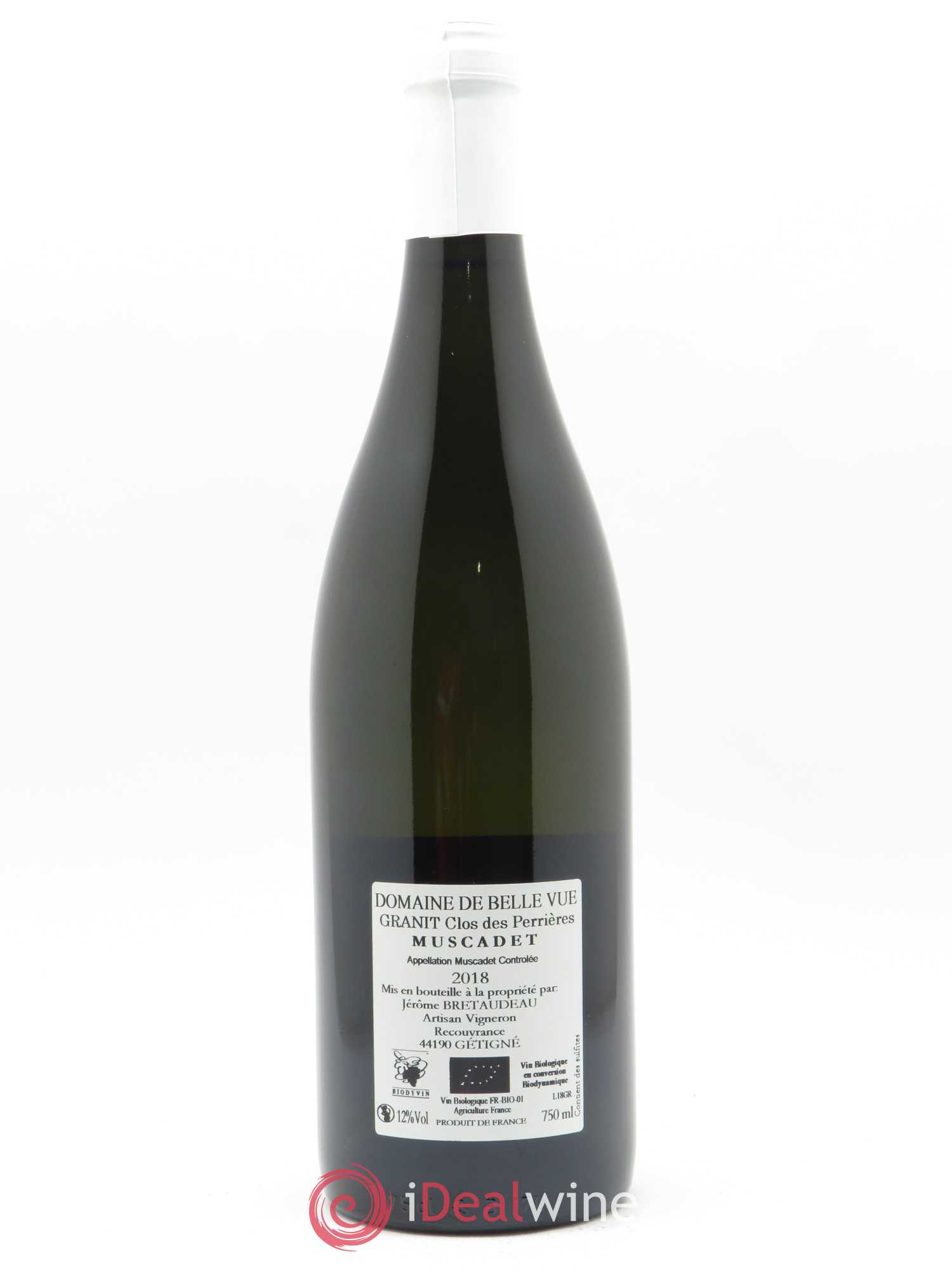 Muscadet-Sèvre-et-Maine Granite Clos des Perrières Jérôme Bretaudeau - Domaine de Bellevue 2018 - Lot de 1 bouteille - 1