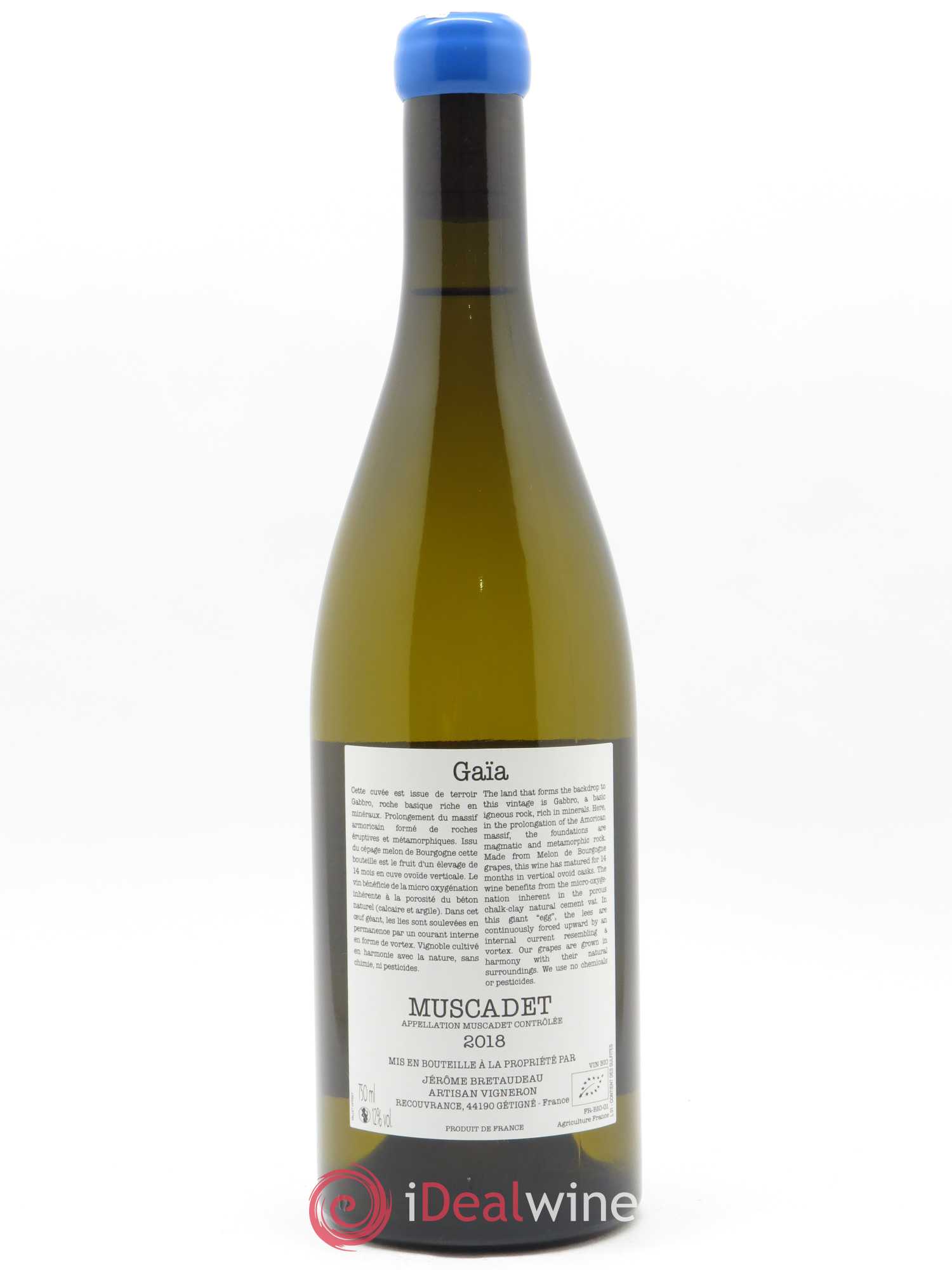 Muscadet-Sèvre-et-Maine Gaia Jérôme Bretaudeau - Domaine de Bellevue 2018 - Lot de 1 bouteille - 1