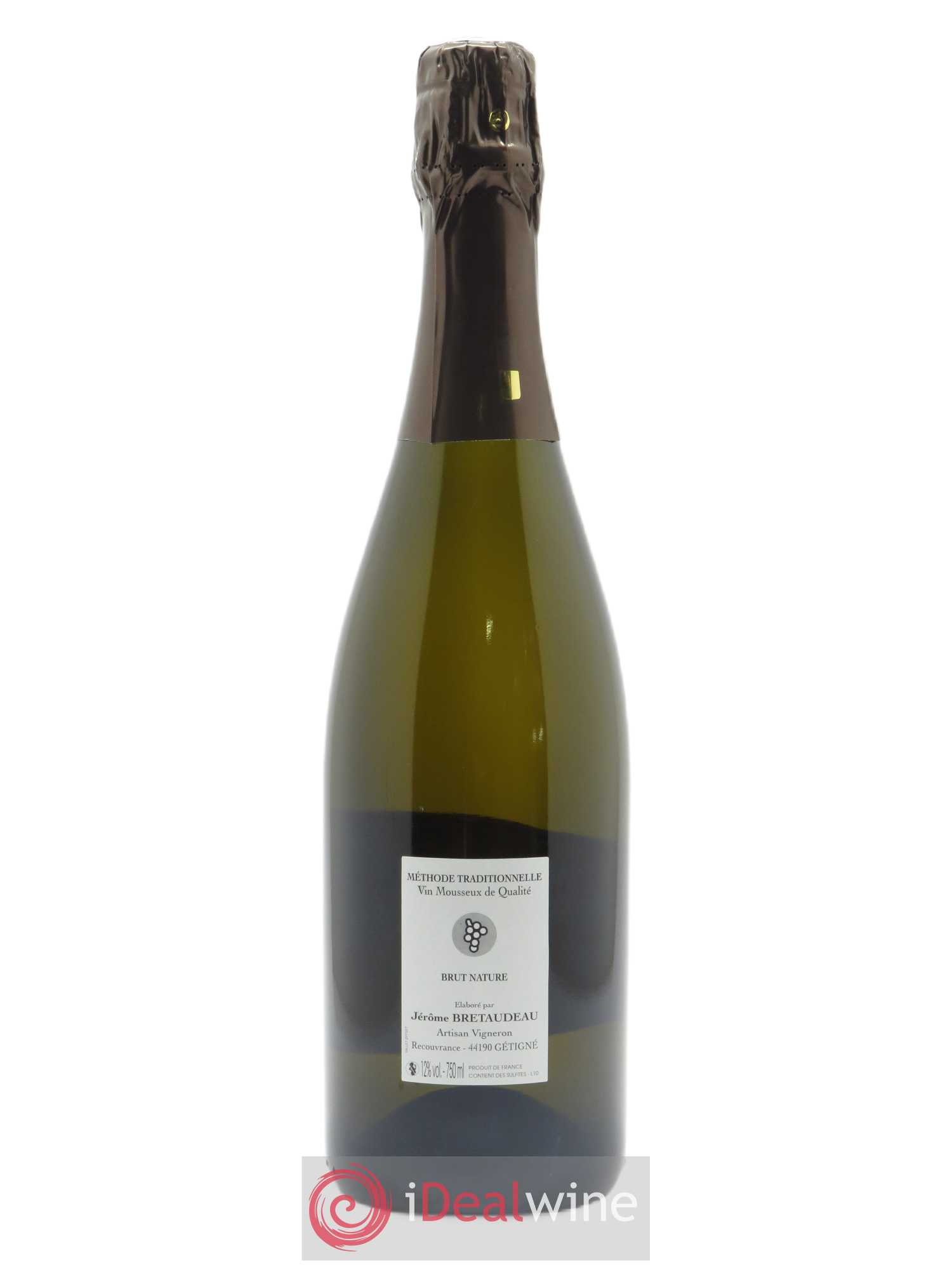 Mousseux Billes de Quartz Brut Nature Jérôme Bretaudeau - Domaine de Bellevue - Lot de 1 bouteille - 1