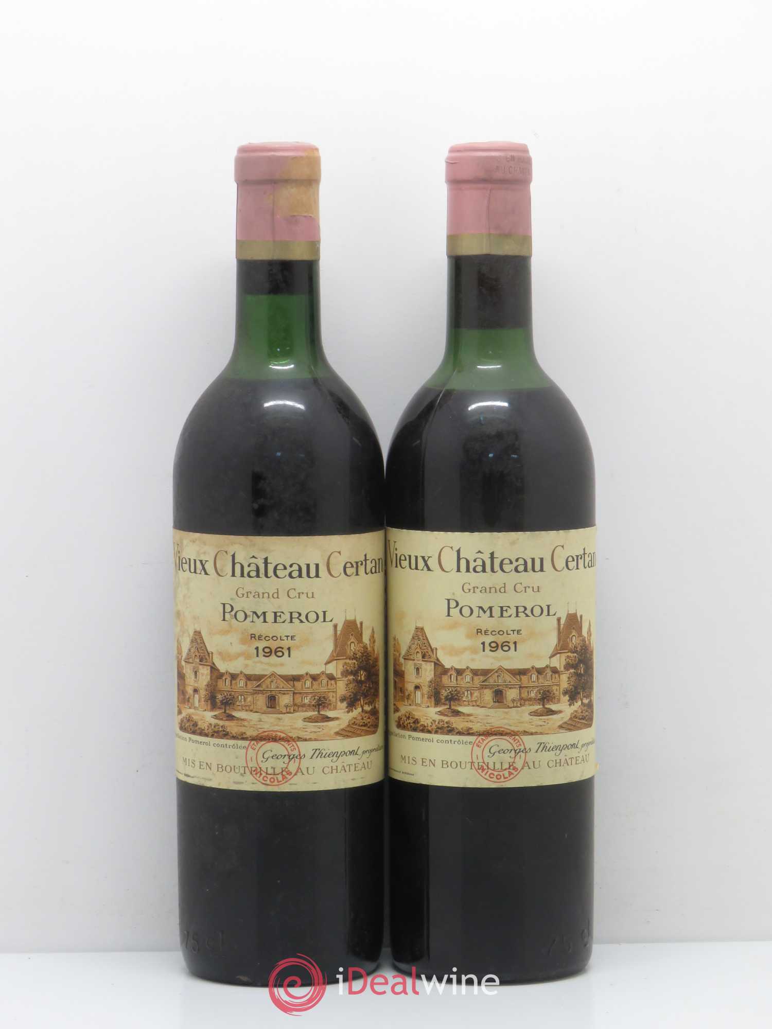Vieux Château Certan 1961 - Lot de 2 bouteilles - 0