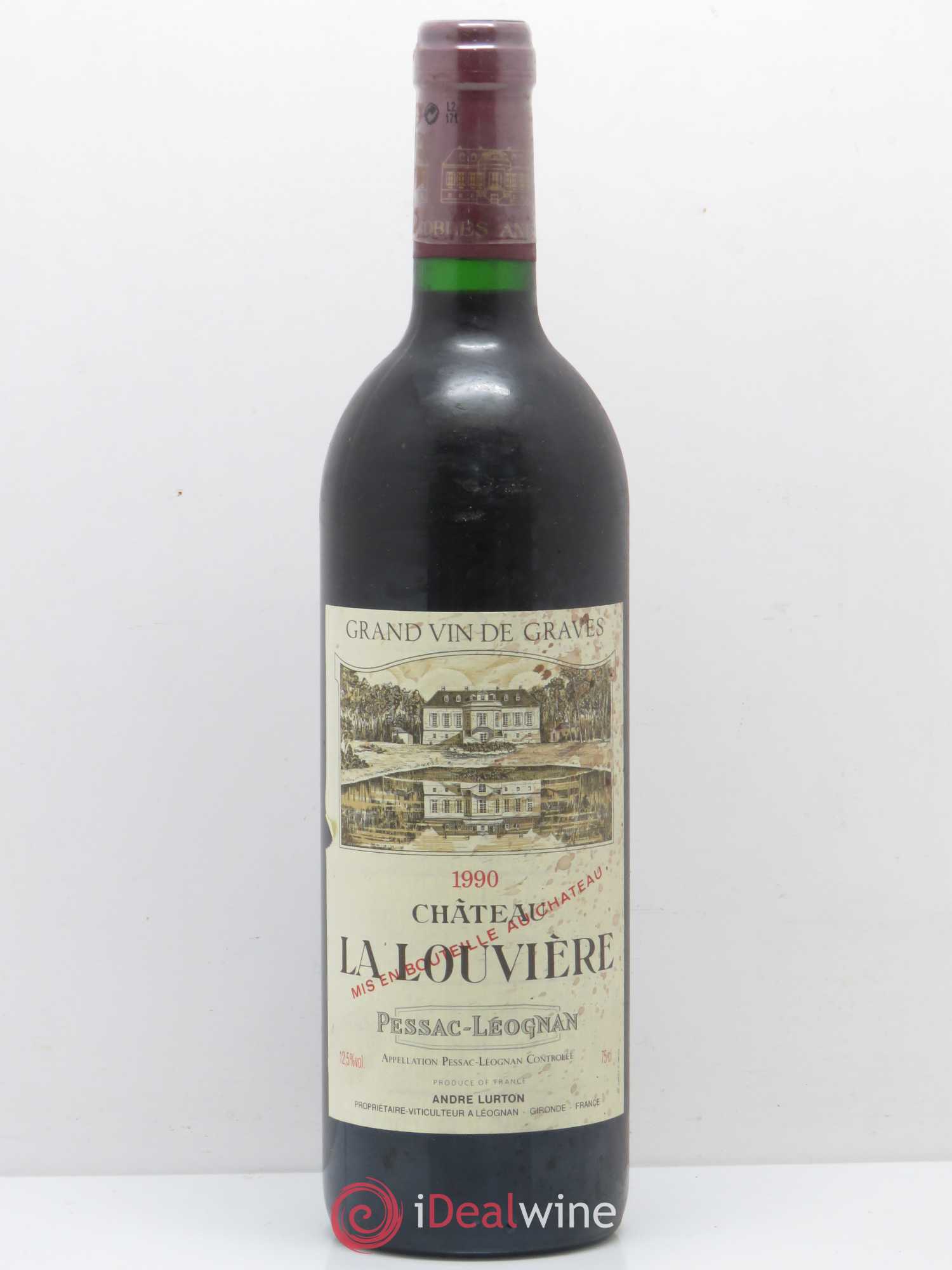 Château la Louvière 1990 - Lot de 1 bouteille - 0