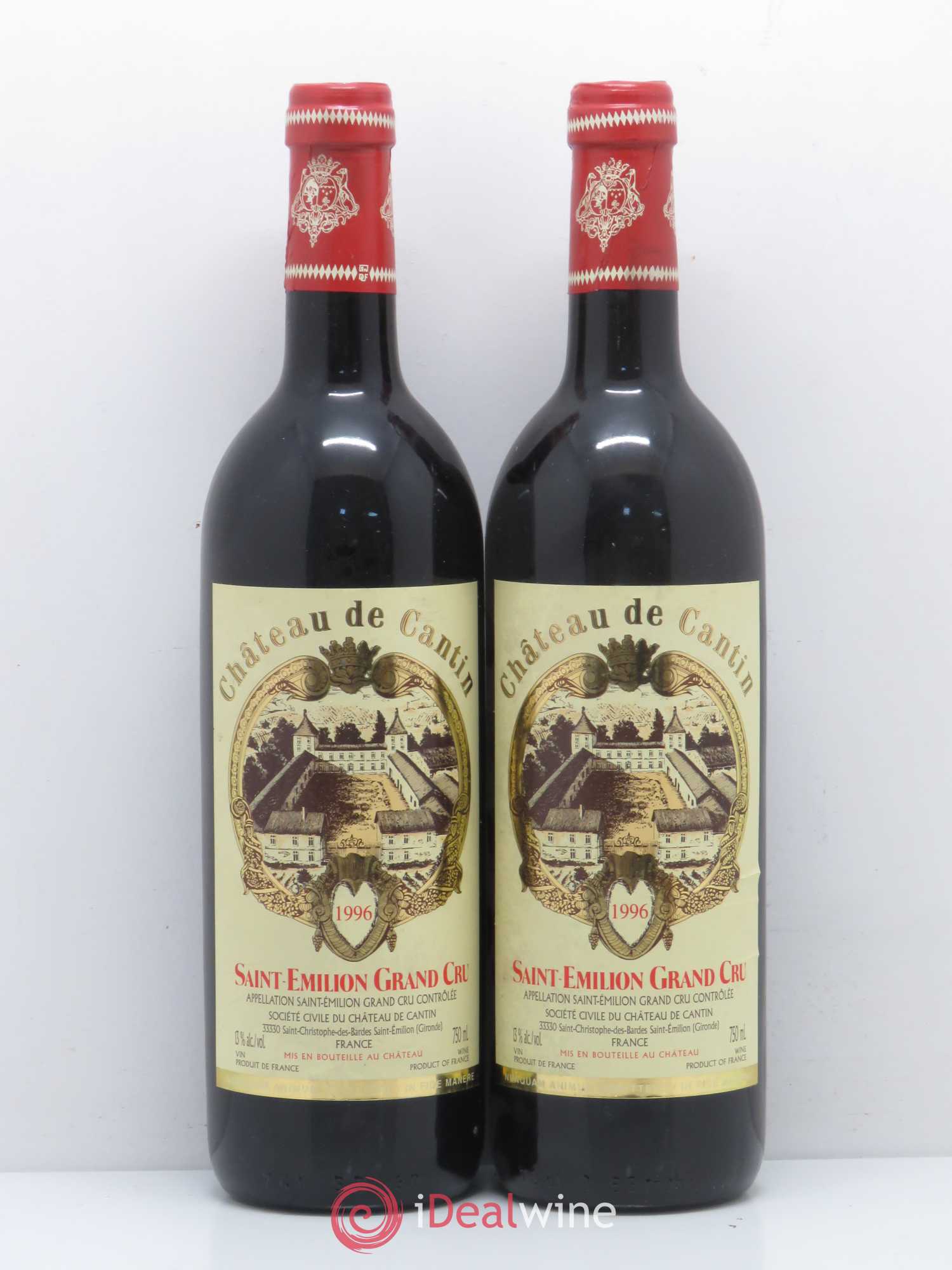 Château Cantin (sans prix de réserve) 1996 - Lot de 2 bouteilles - 0