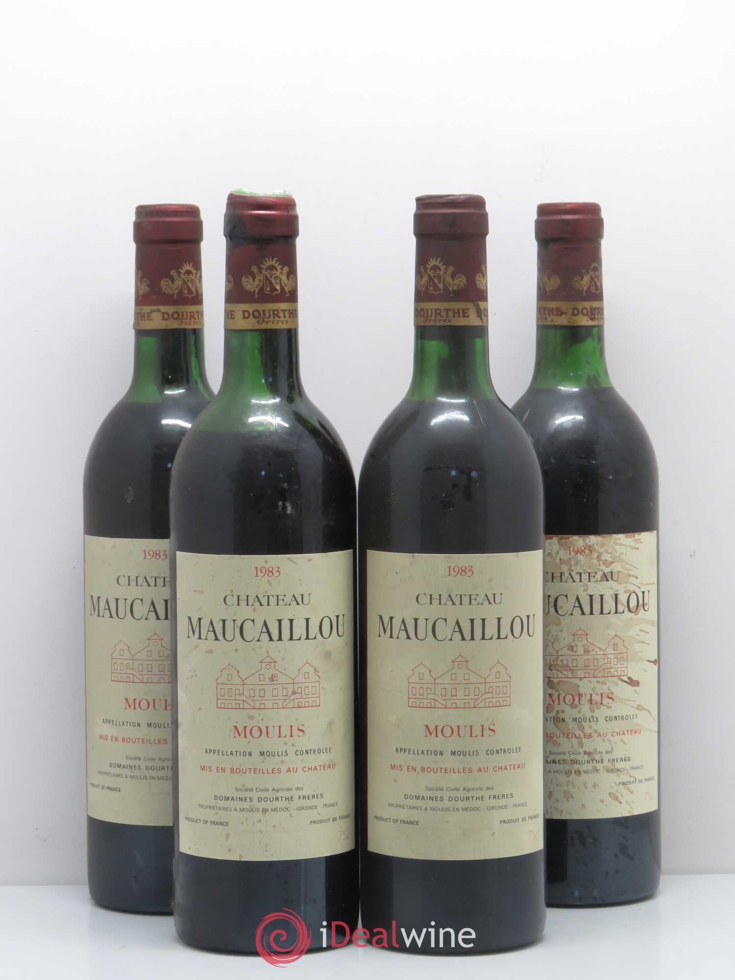 Château Maucaillou 1983 - Lot de 4 bouteilles - 0