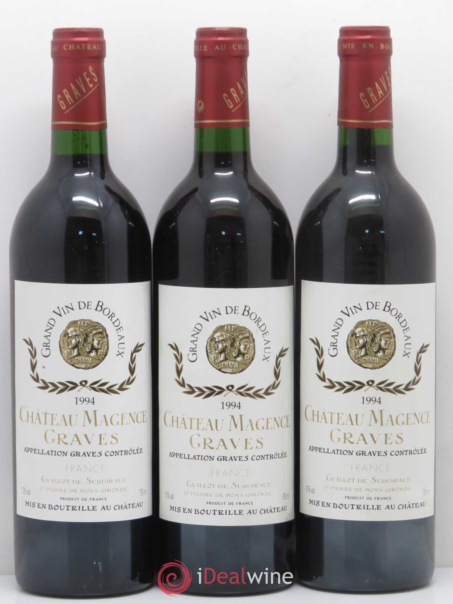 Château Magence 1994 - Lot de 3 bouteilles - 0
