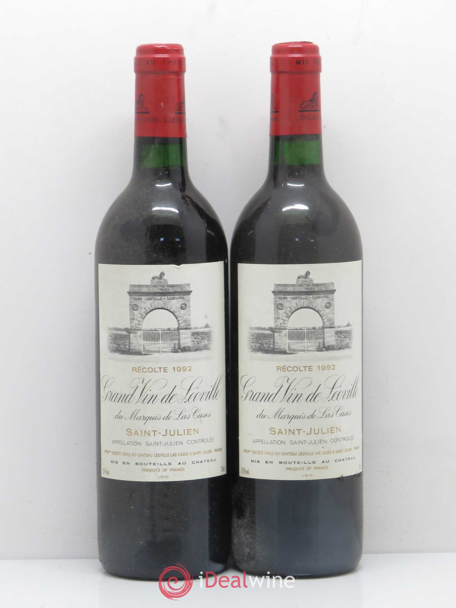 Château Léoville Las Cases 2ème Grand Cru Classé 1992 - Lot de 2 bouteilles - 0