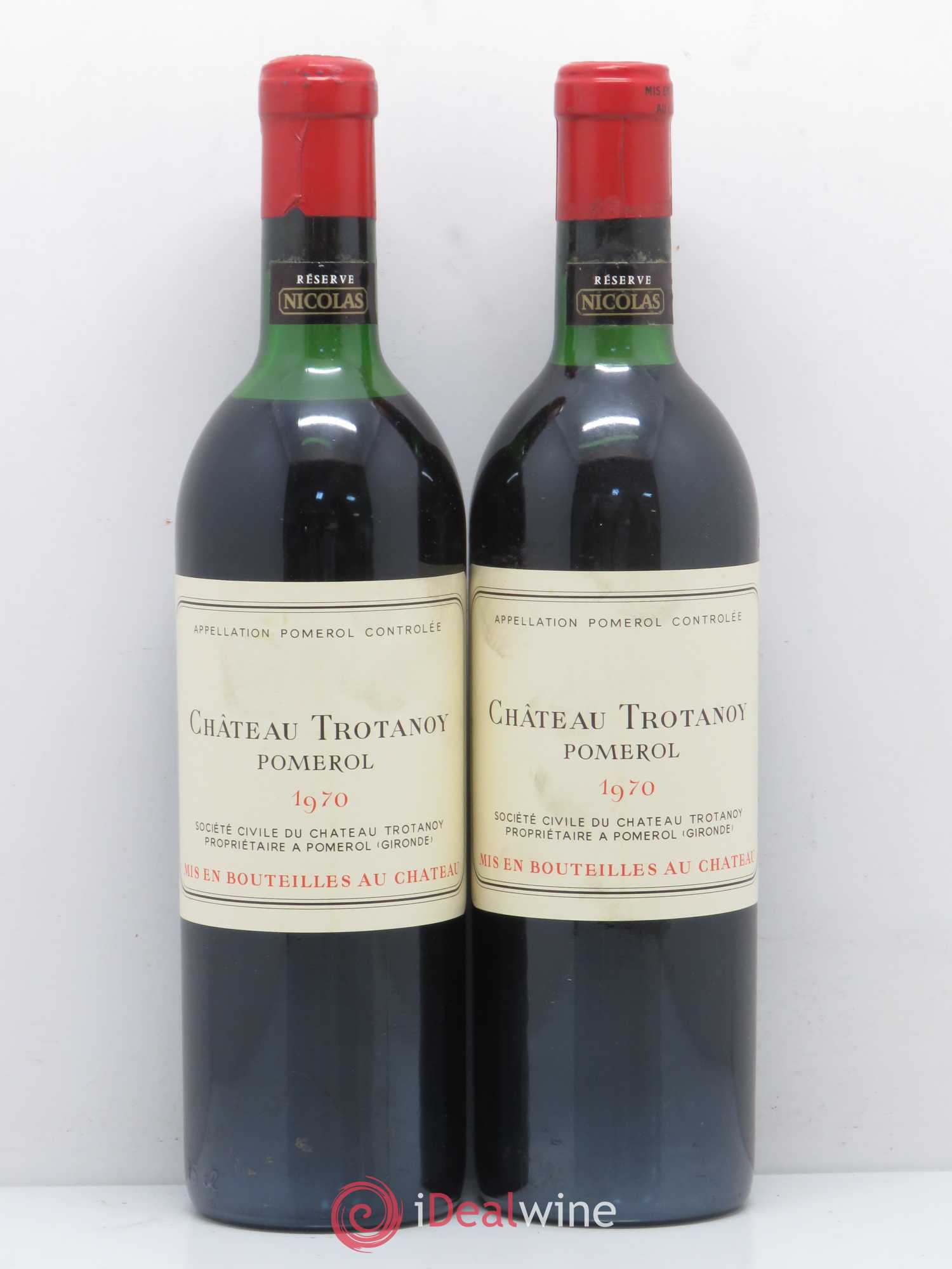 Château Trotanoy 1970 - Lot de 2 bouteilles - 0