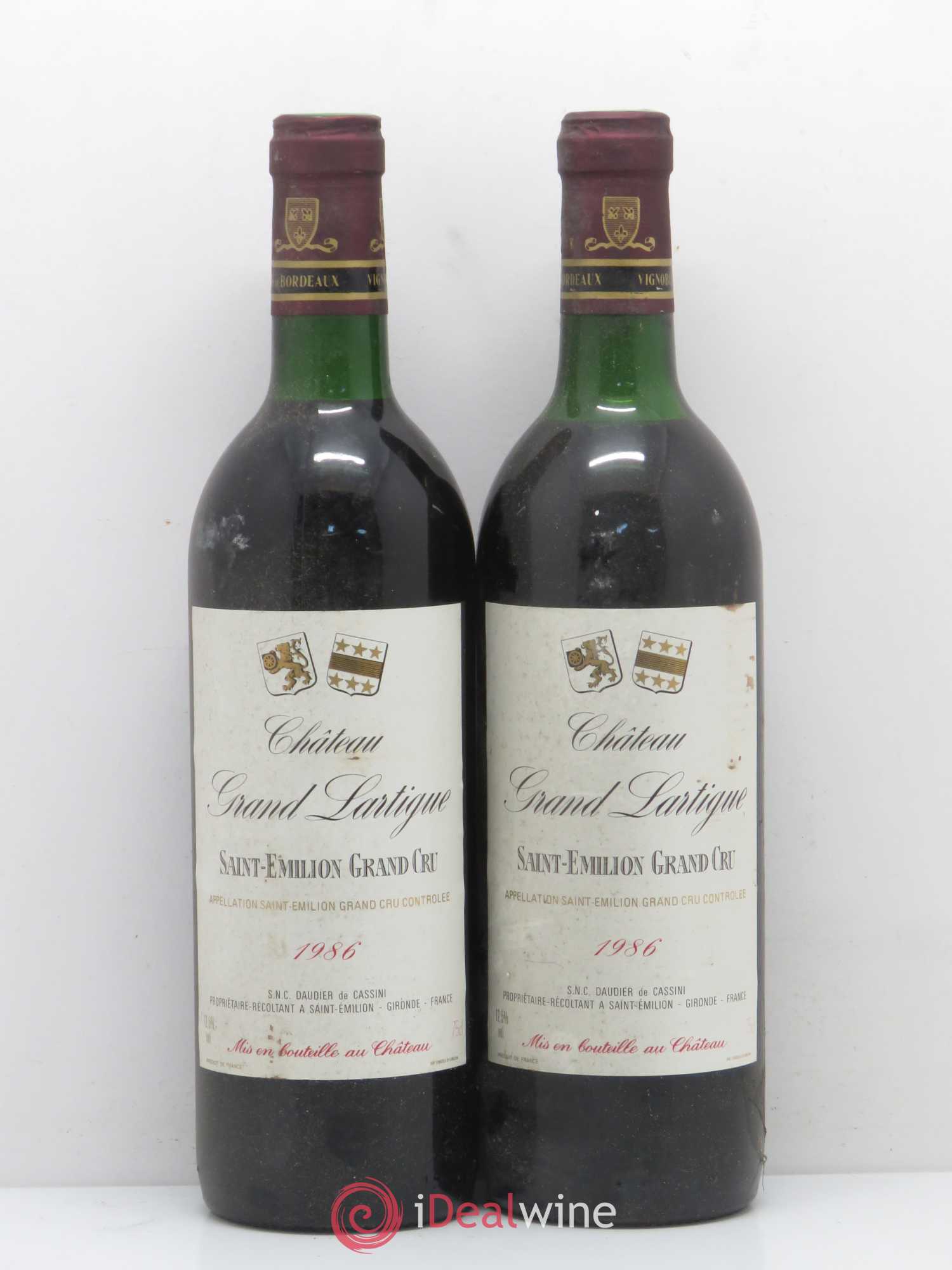 Saint-Émilion Grand Lartigue 1986 - Lot de 2 bouteilles - 0