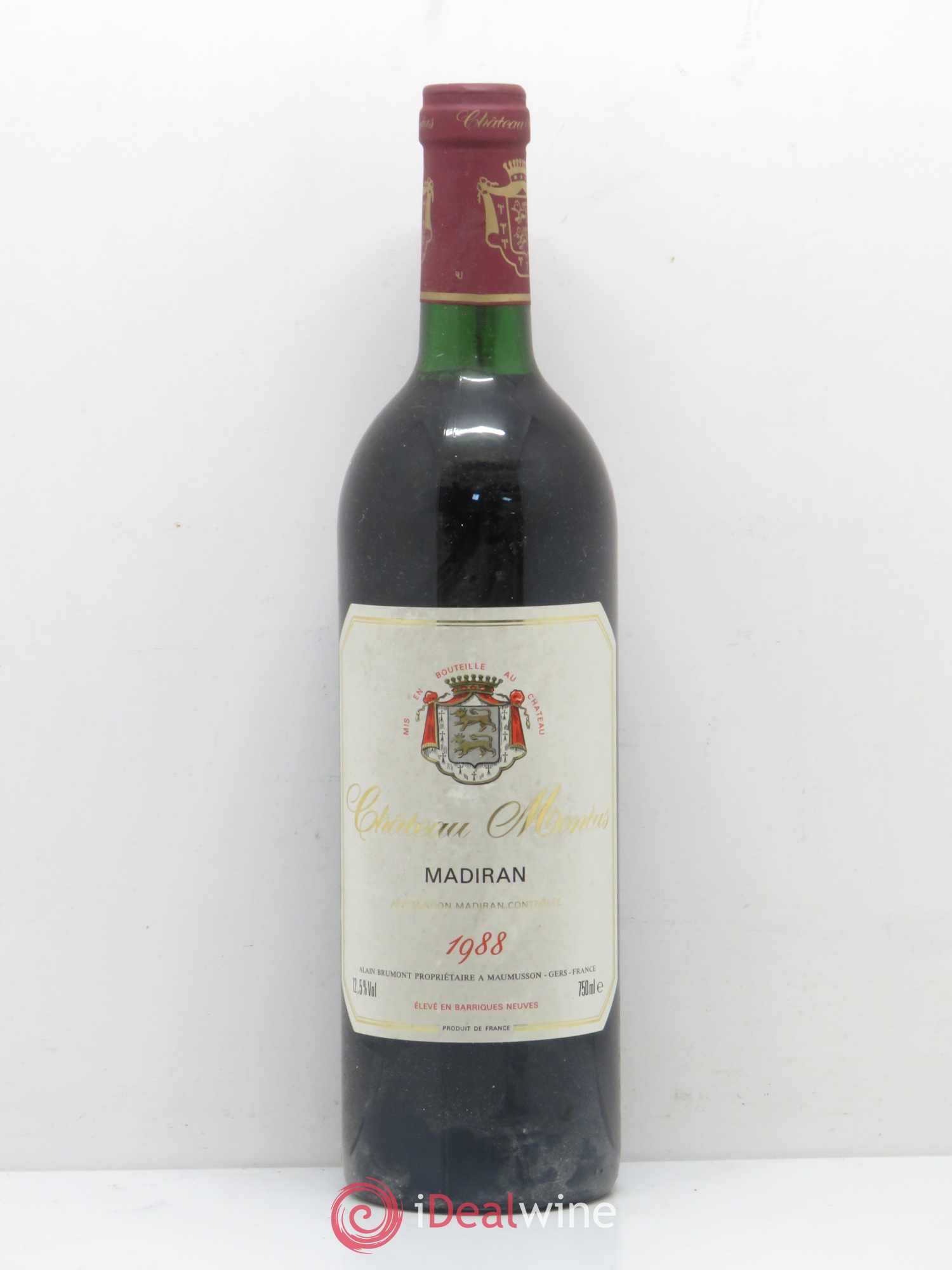 Madiran Château Montus Alain Brumont 1988 - Lot de 1 bouteille - 0