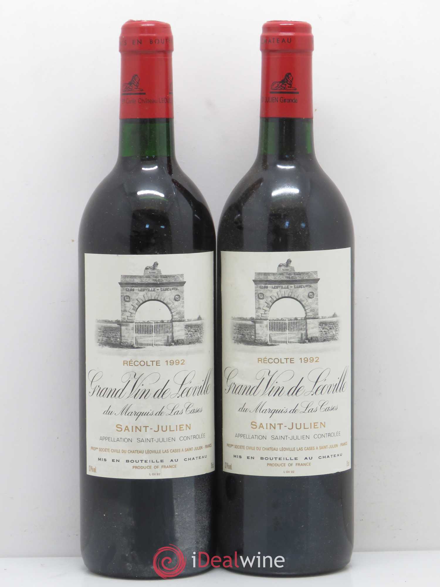 Château Léoville Las Cases 2ème Grand Cru Classé 1992 - Lot de 2 bouteilles - 0