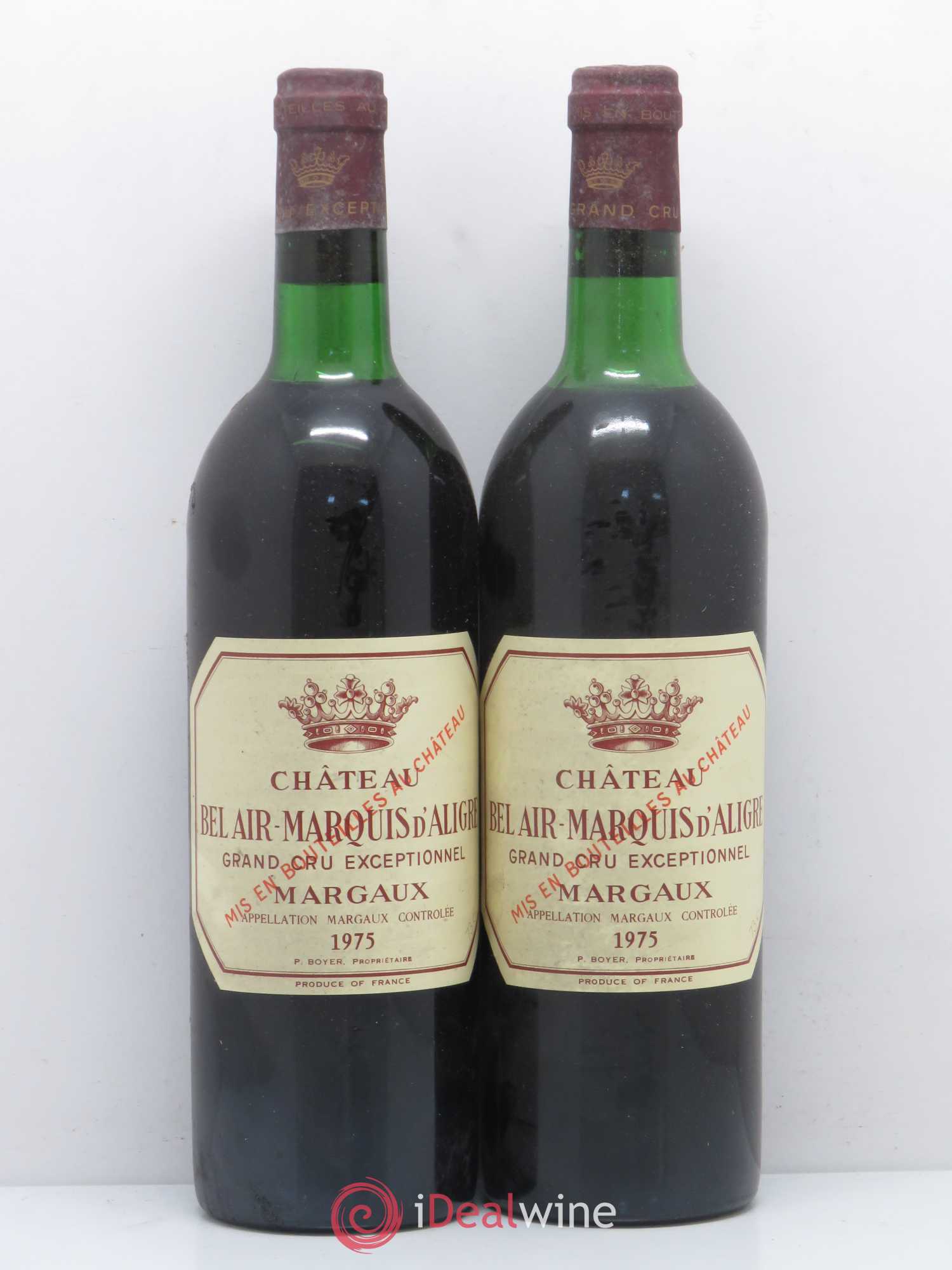 Château Bel Air Marquis d'Aligre 1975 - Lot de 2 bouteilles - 0
