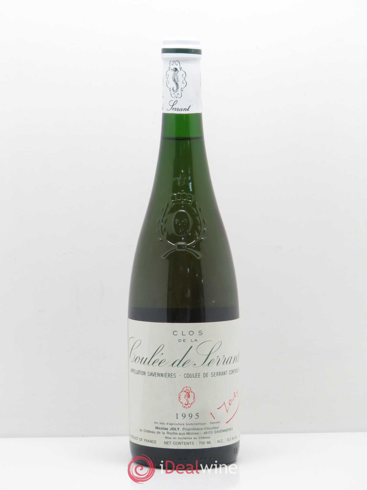 Savennières Clos de la Coulée de Serrant Vignobles de la Coulée de Serrant - Nicolas Joly 1995 - Lot de 1 bouteille - 0
