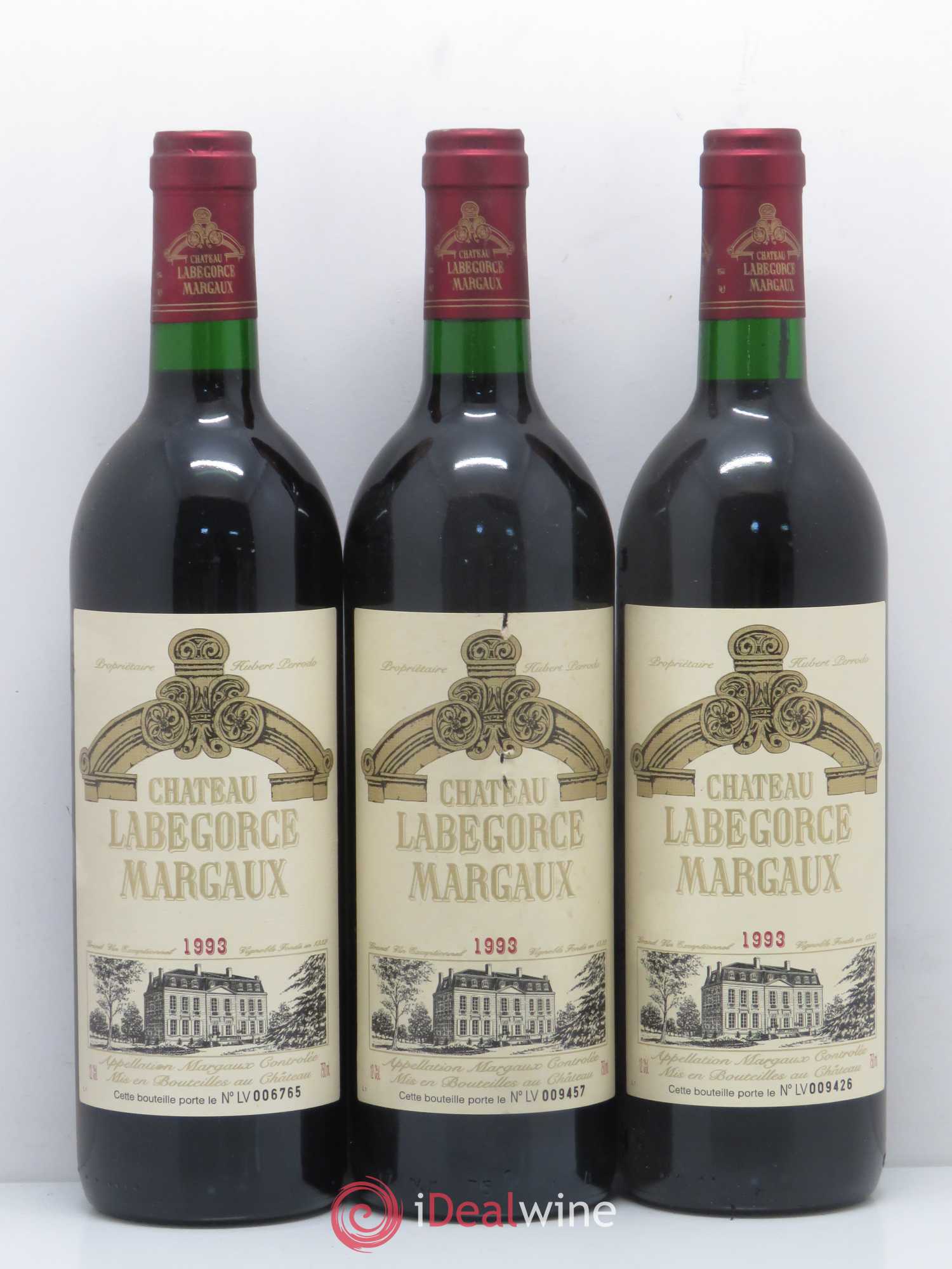 Château Labegorce Cru Bourgeois 1993 - Lot de 3 bouteilles - 0