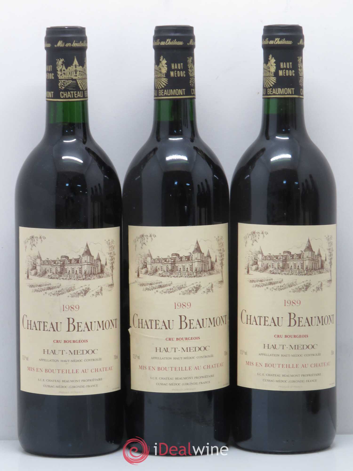 Château Beaumont Cru Bourgeois 1989 - Lot de 6 bouteilles - 1