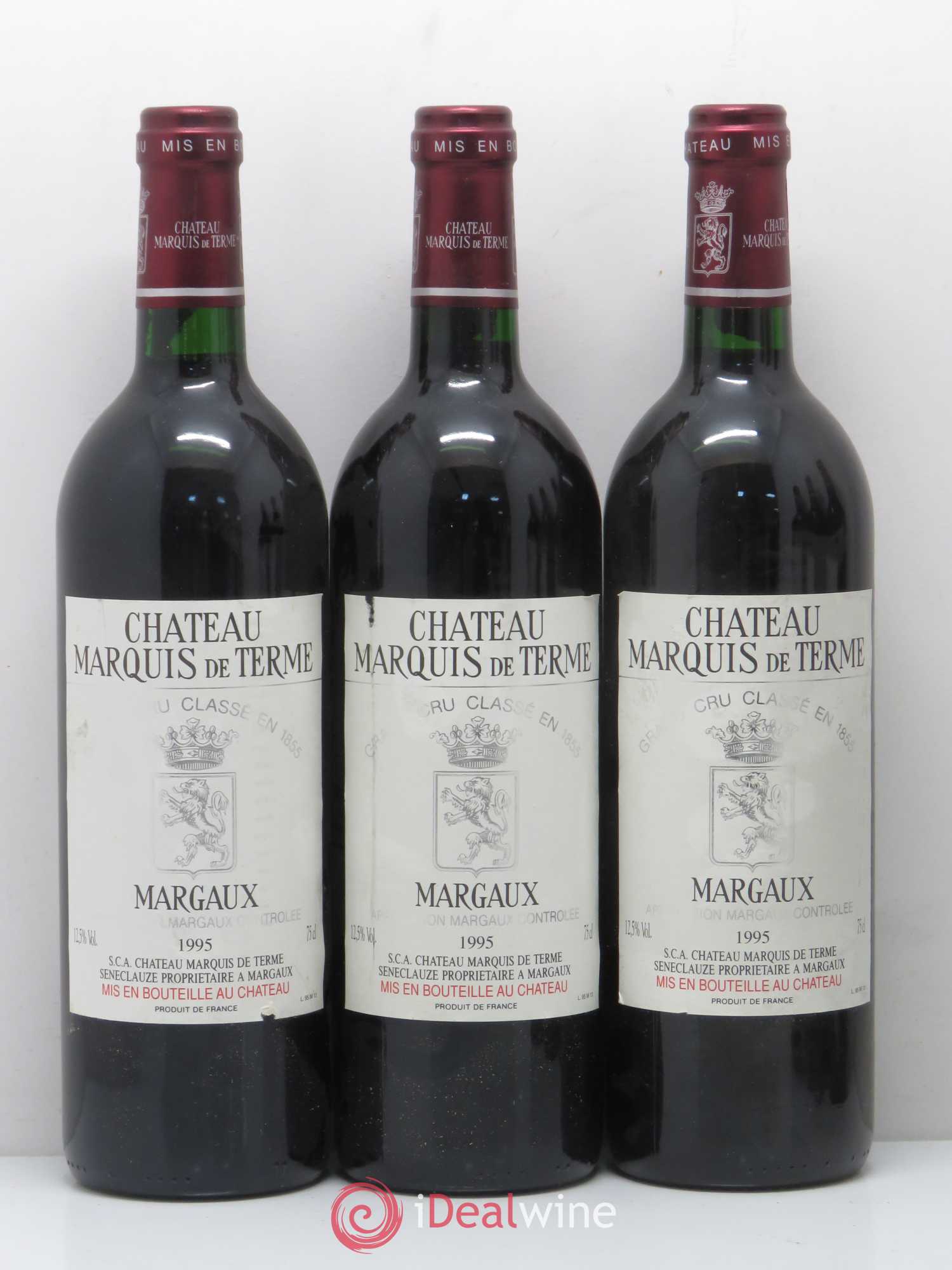 Château Marquis de Terme 4ème Grand Cru Classé 1995 - Lot de 6 bouteilles - 1