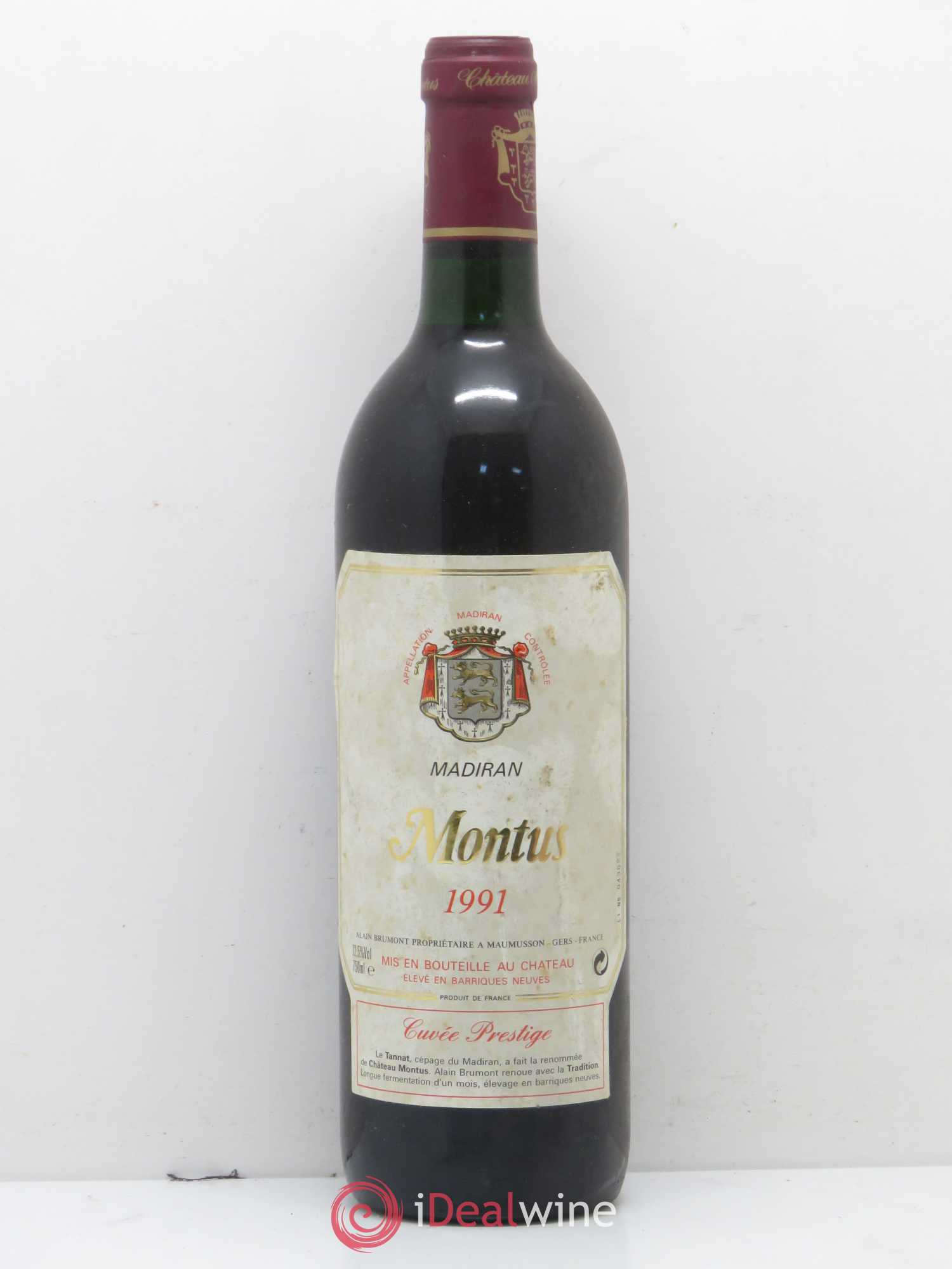 Madiran Château Montus Alain Brumont 1991 - Lot de 1 bouteille - 0