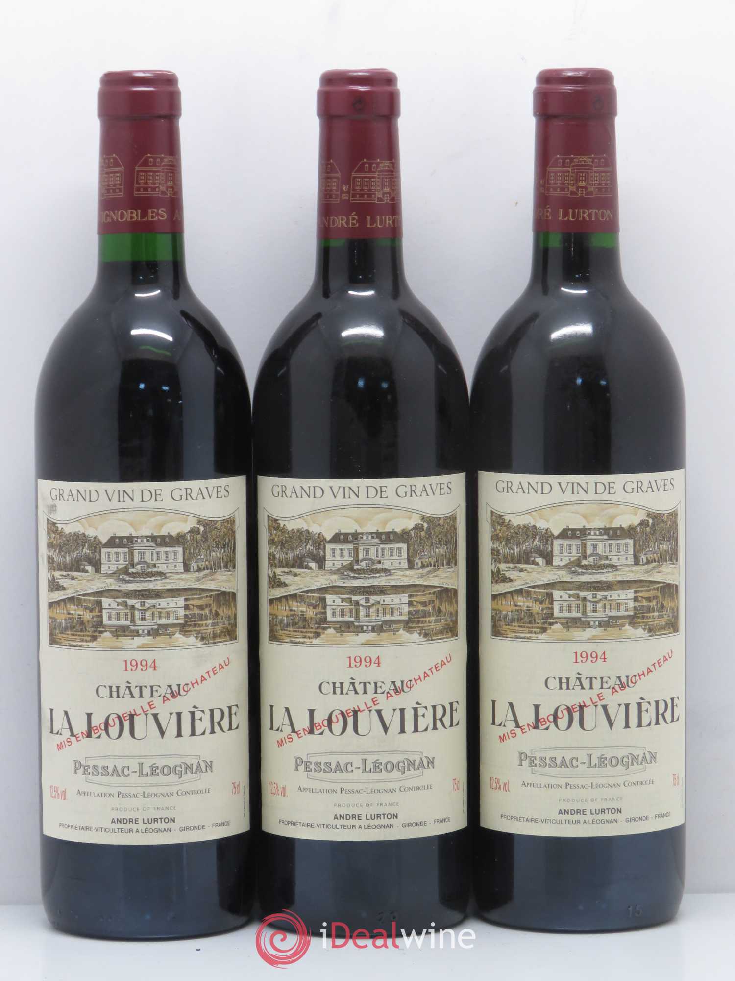 Château la Louvière 1994 - Lot de 3 bouteilles - 0