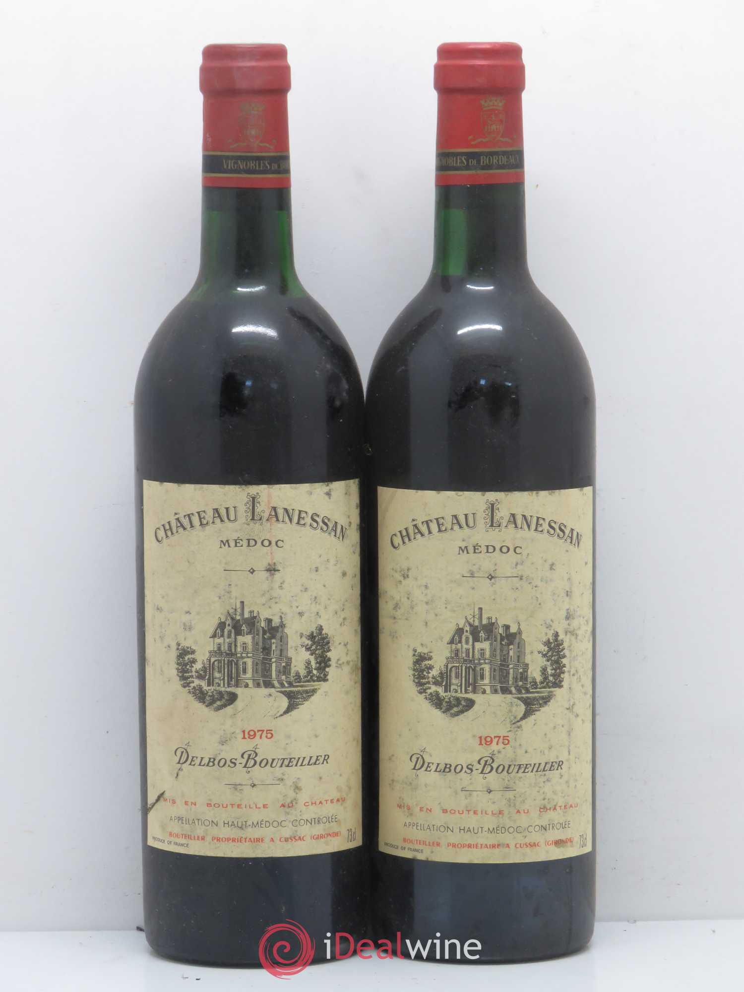 Château Lanessan Cru Bourgeois 1975 - Lot de 2 bouteilles - 0