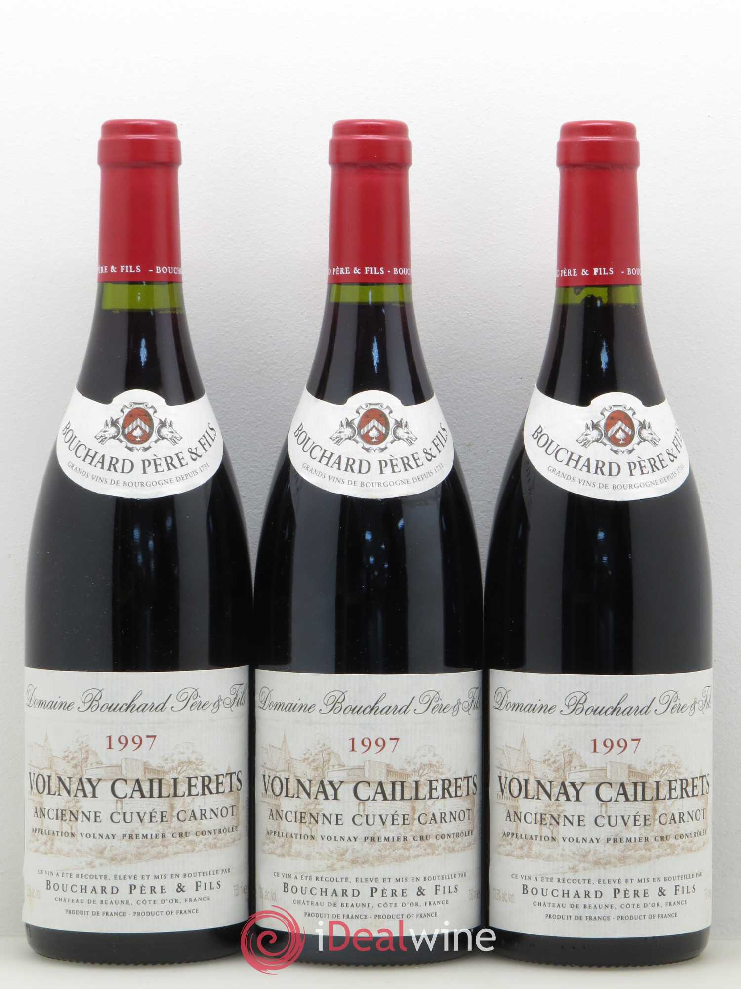 Volnay 1er Cru Caillerets - Ancienne Cuvée Carnot Bouchard Père & Fils 1997 - Lot de 3 bouteilles - 0