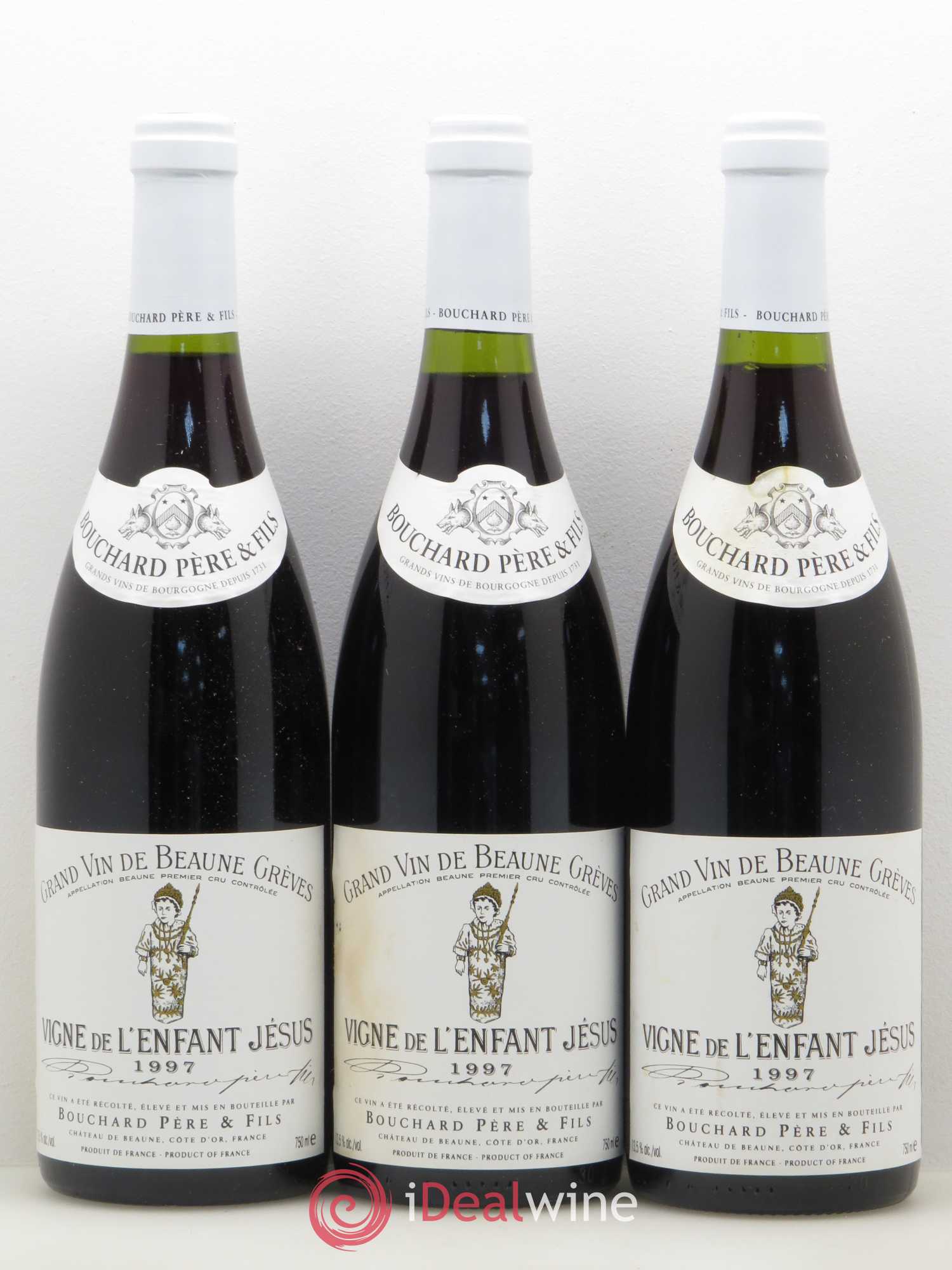 Beaune 1er Cru Grèves - Vigne de l'Enfant Jésus Bouchard Père & Fils 1997 - Lot de 3 bouteilles - 0