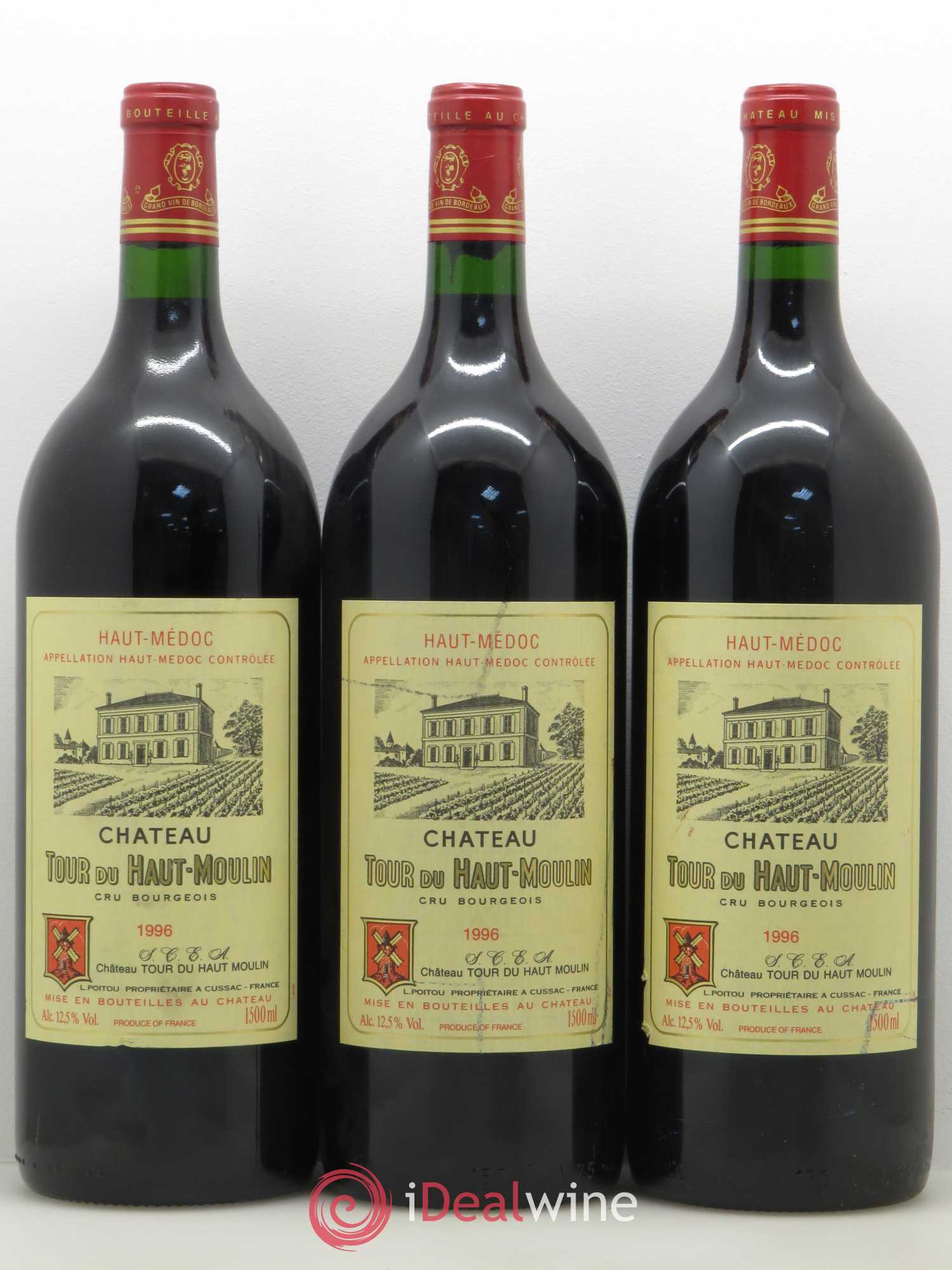 Château Tour du Haut Moulin Cru Bourgeois 1996 - Lot de 3 magnums - 0