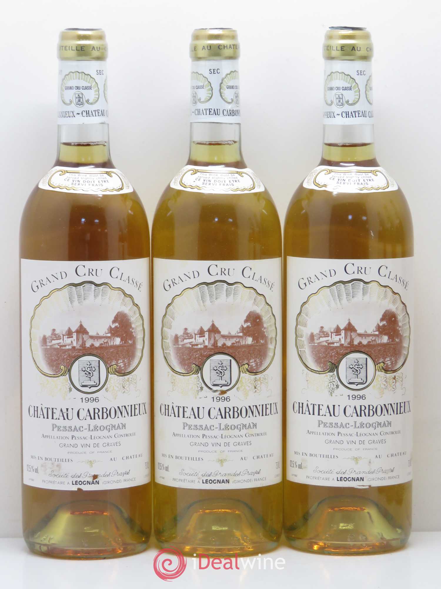 Château Carbonnieux Cru Classé de Graves 1996 - Lot de 6 bouteilles - 1
