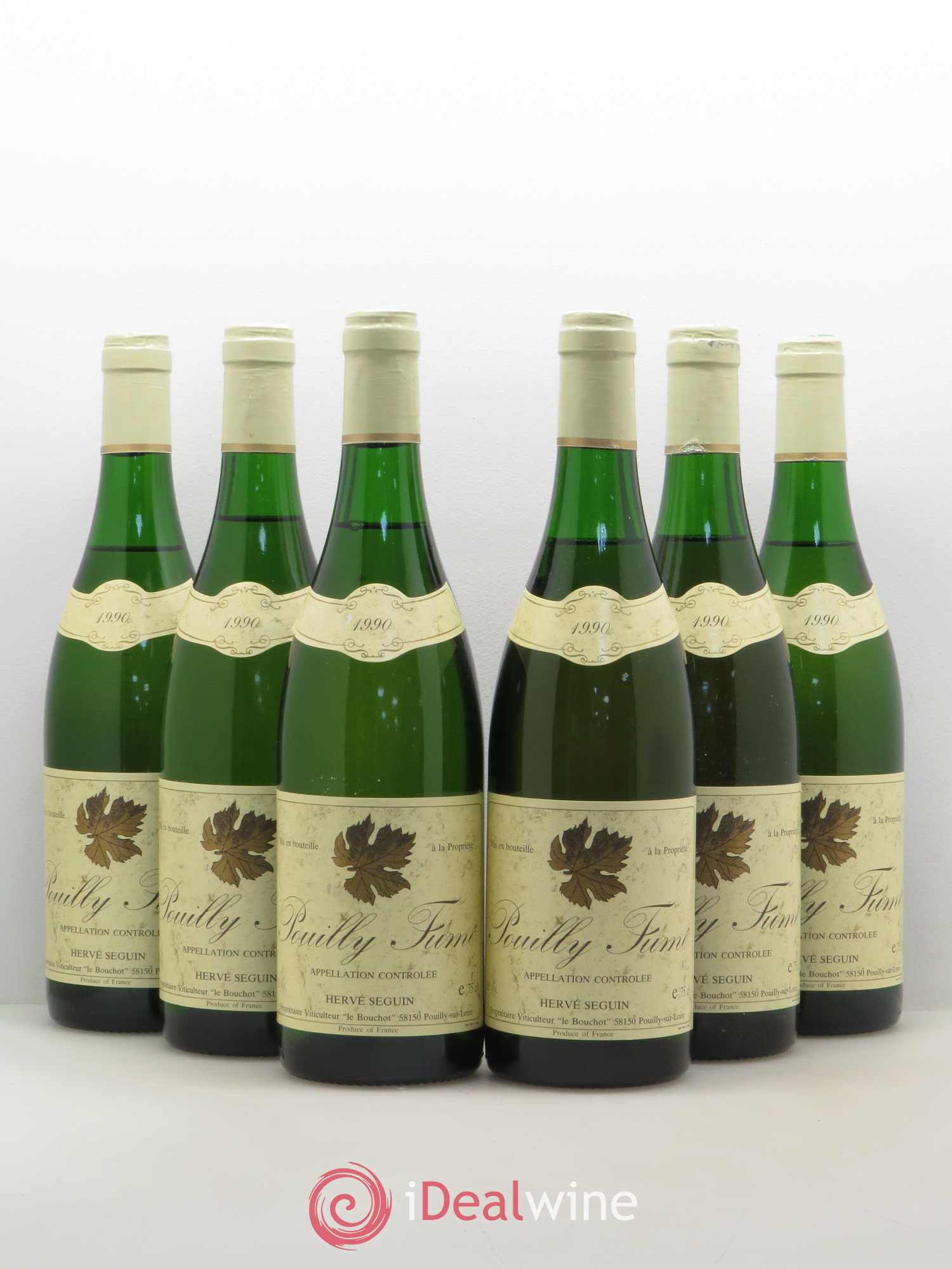 Pouilly-Fumé Hervé Seguin 1990 - Posten von 6 Flaschen - 0