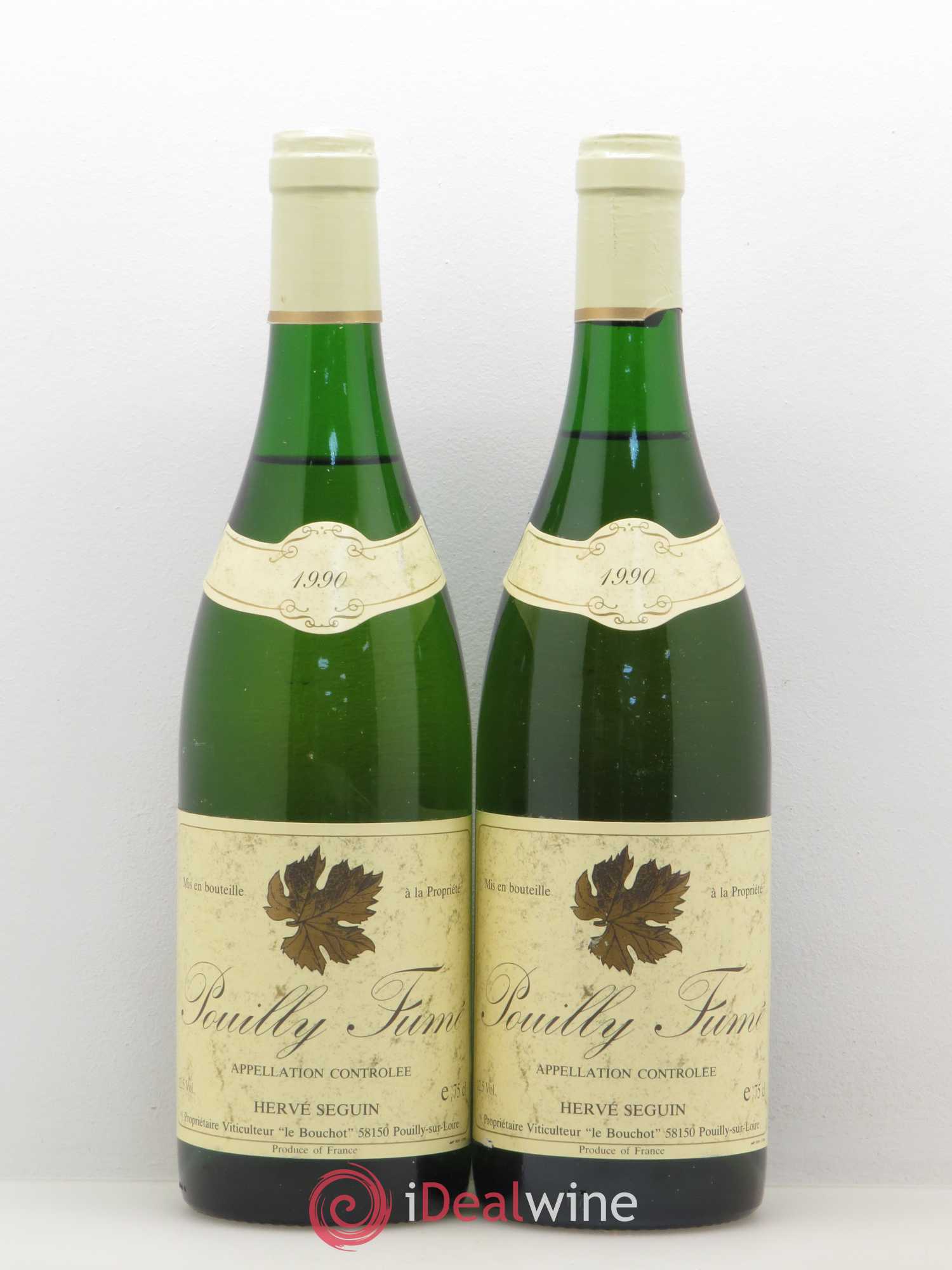 Pouilly-Fumé Hervé Seguin 1990 - Posten von 2 Flaschen - 0