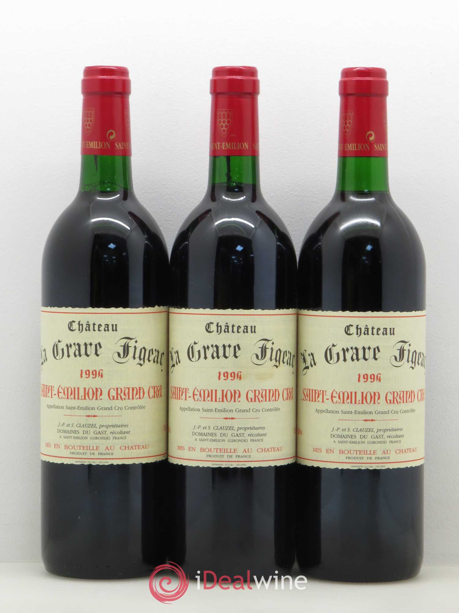 Saint-Émilion Grand Cru La Grave Figeac 1994 - Posten von 6 Flaschen - 2