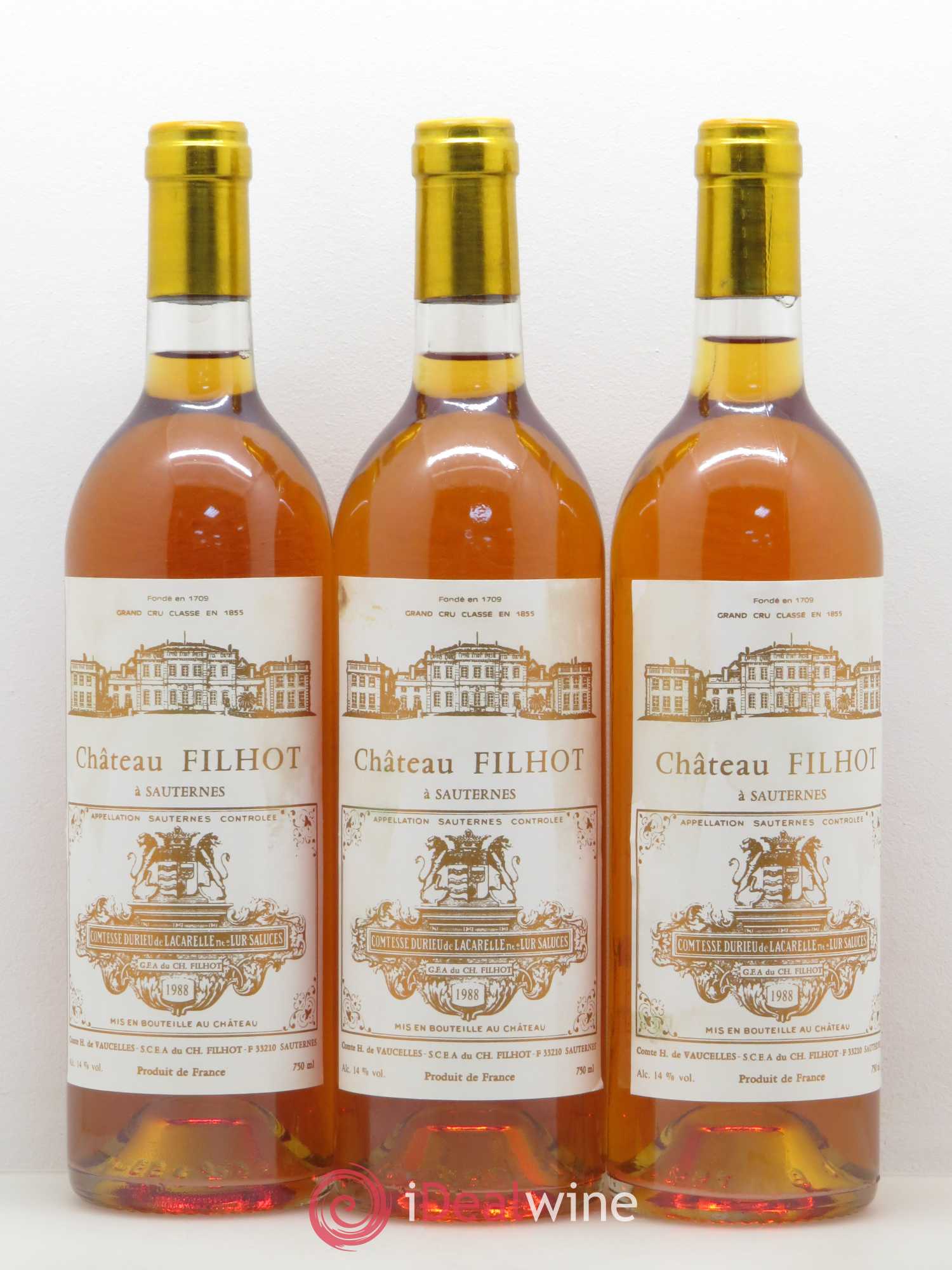 Château Filhot 2ème Grand Cru Classé 1988 - Lotto di 12 bottiglie - 2
