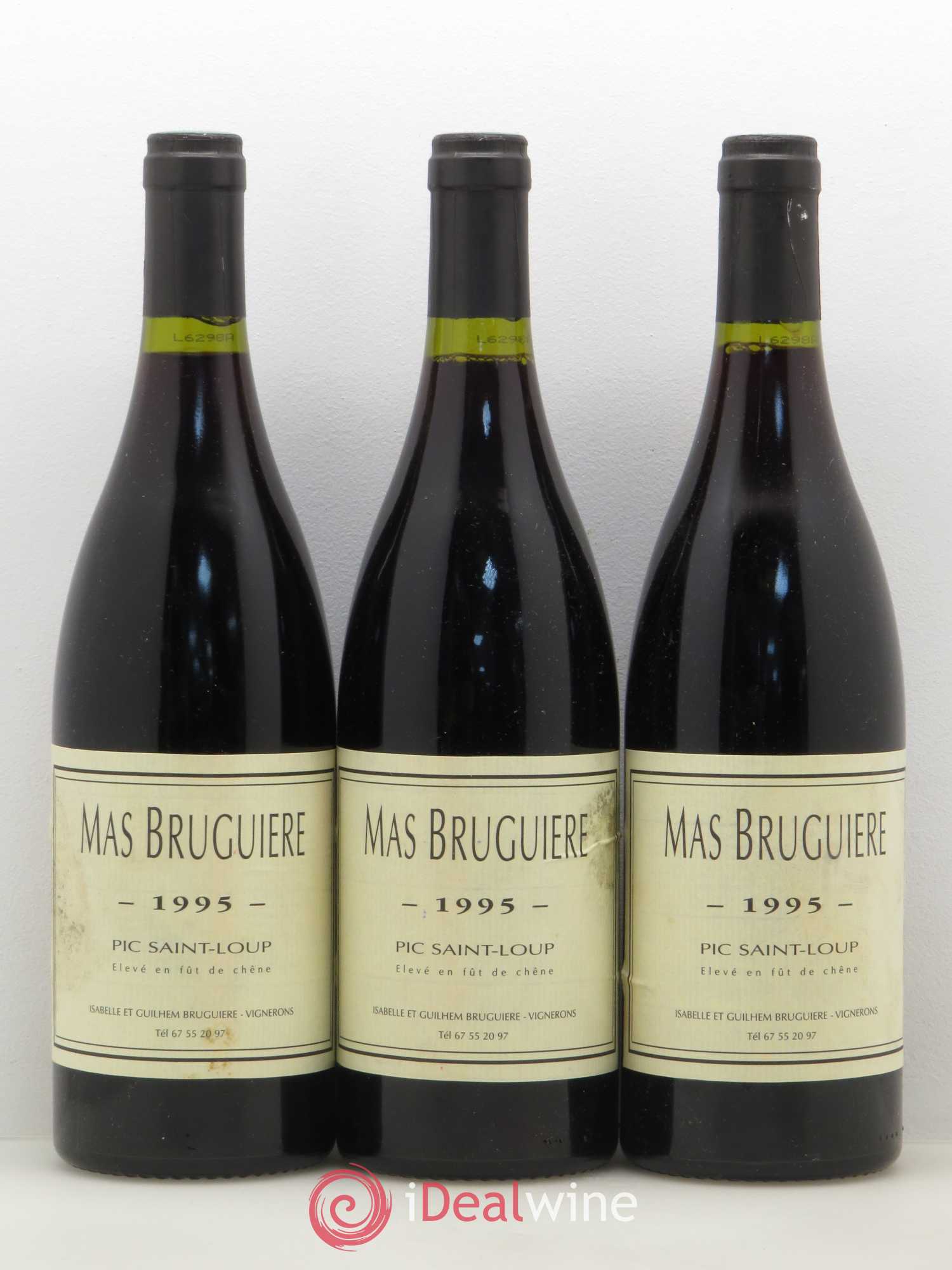Divers Pic Saint Loup Mas Bruguiere 1995 - Posten von 3 Flaschen - 0