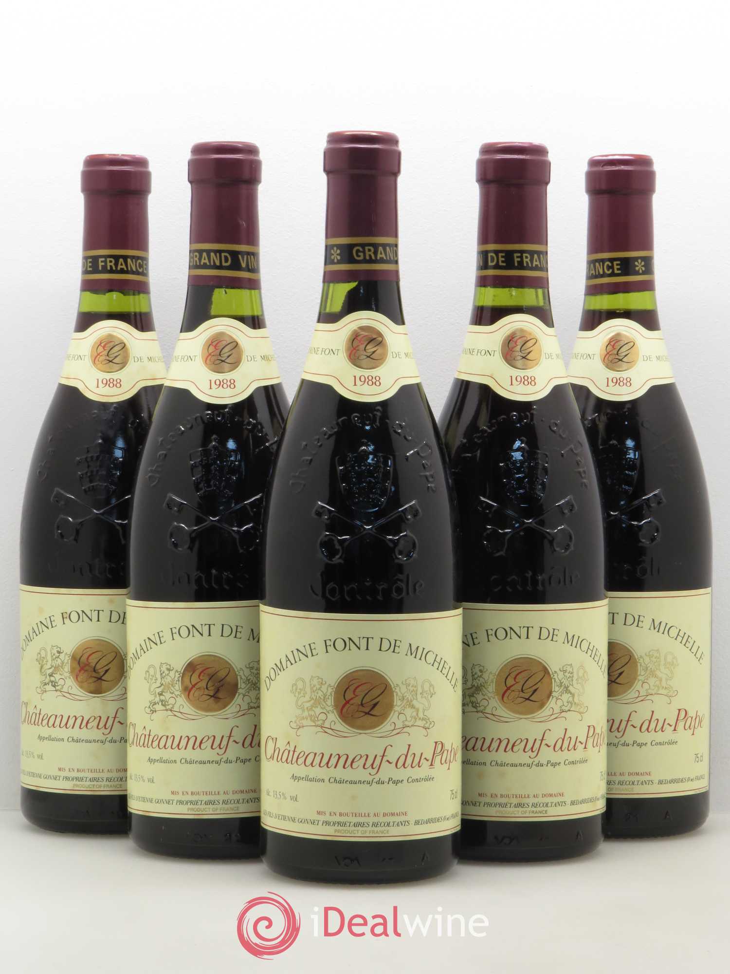 Châteauneuf-du-Pape Domaine Font de Michelle Famille Gonnet 1988 - Lot de 5 bouteilles - 0