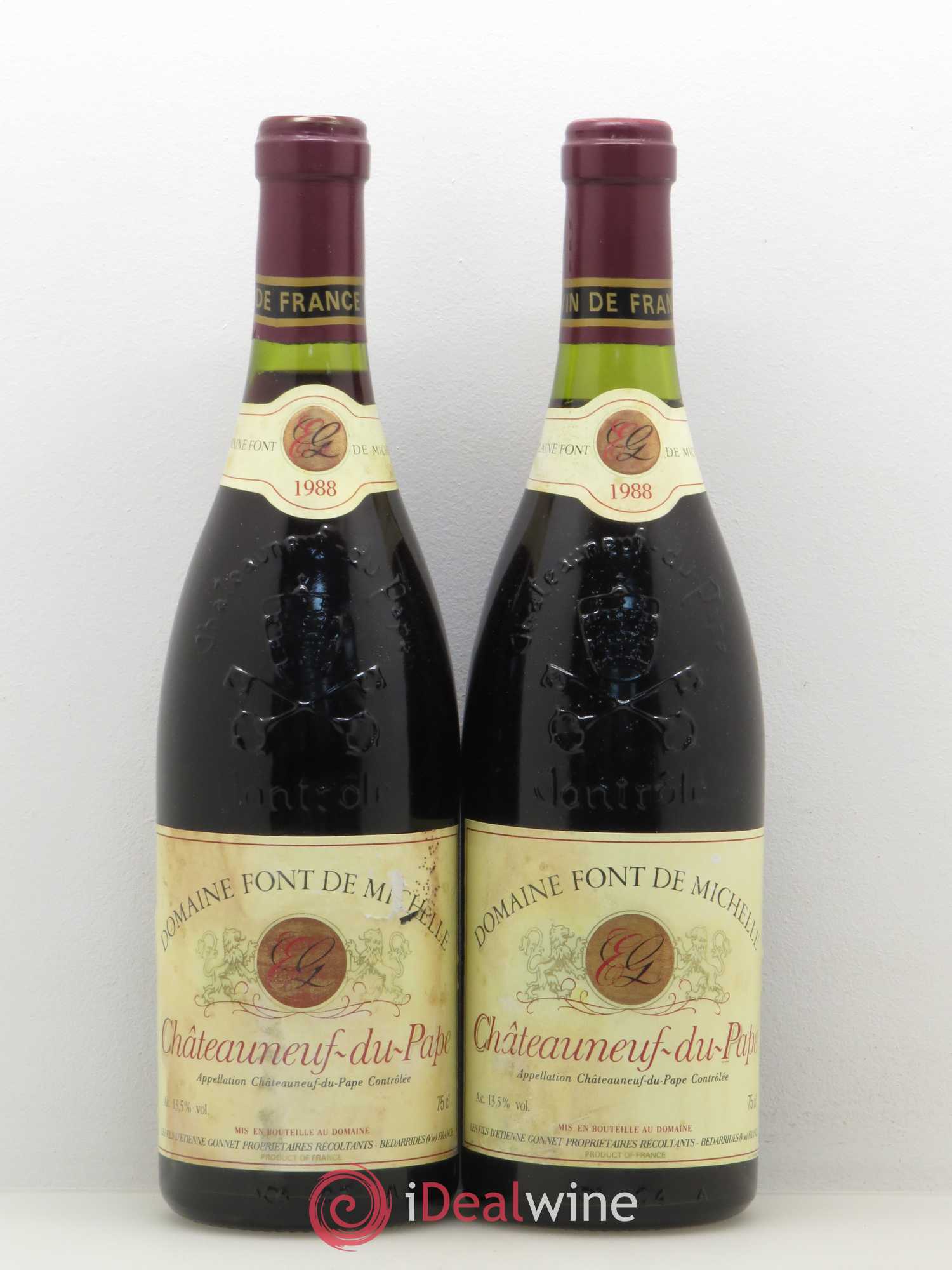 Châteauneuf-du-Pape Domaine Font de Michelle Famille Gonnet 1988 - Lot de 2 bouteilles - 0