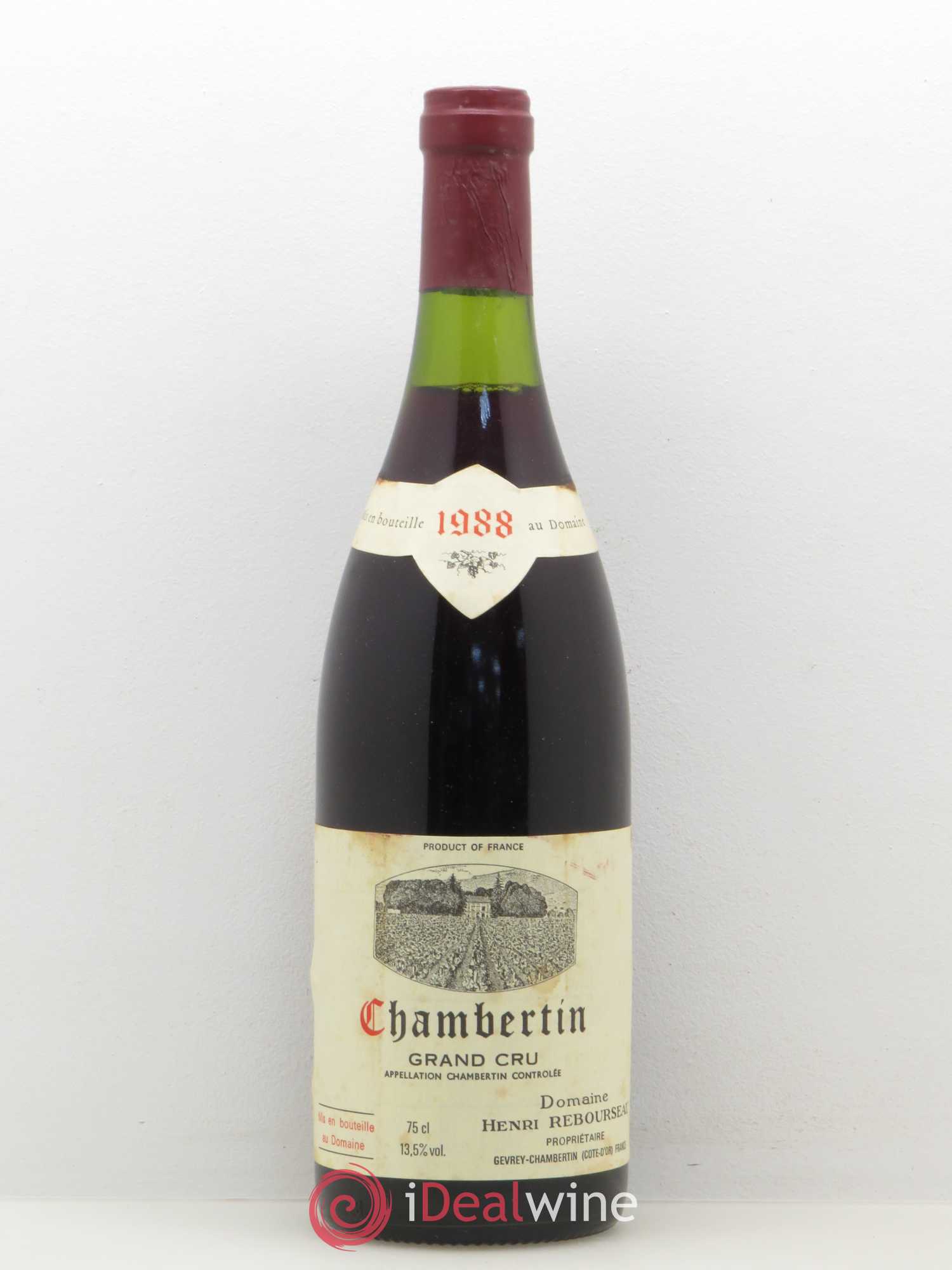 Chambertin Grand Cru Henri Rebourseau 1988 - Lot de 1 bouteille - 0
