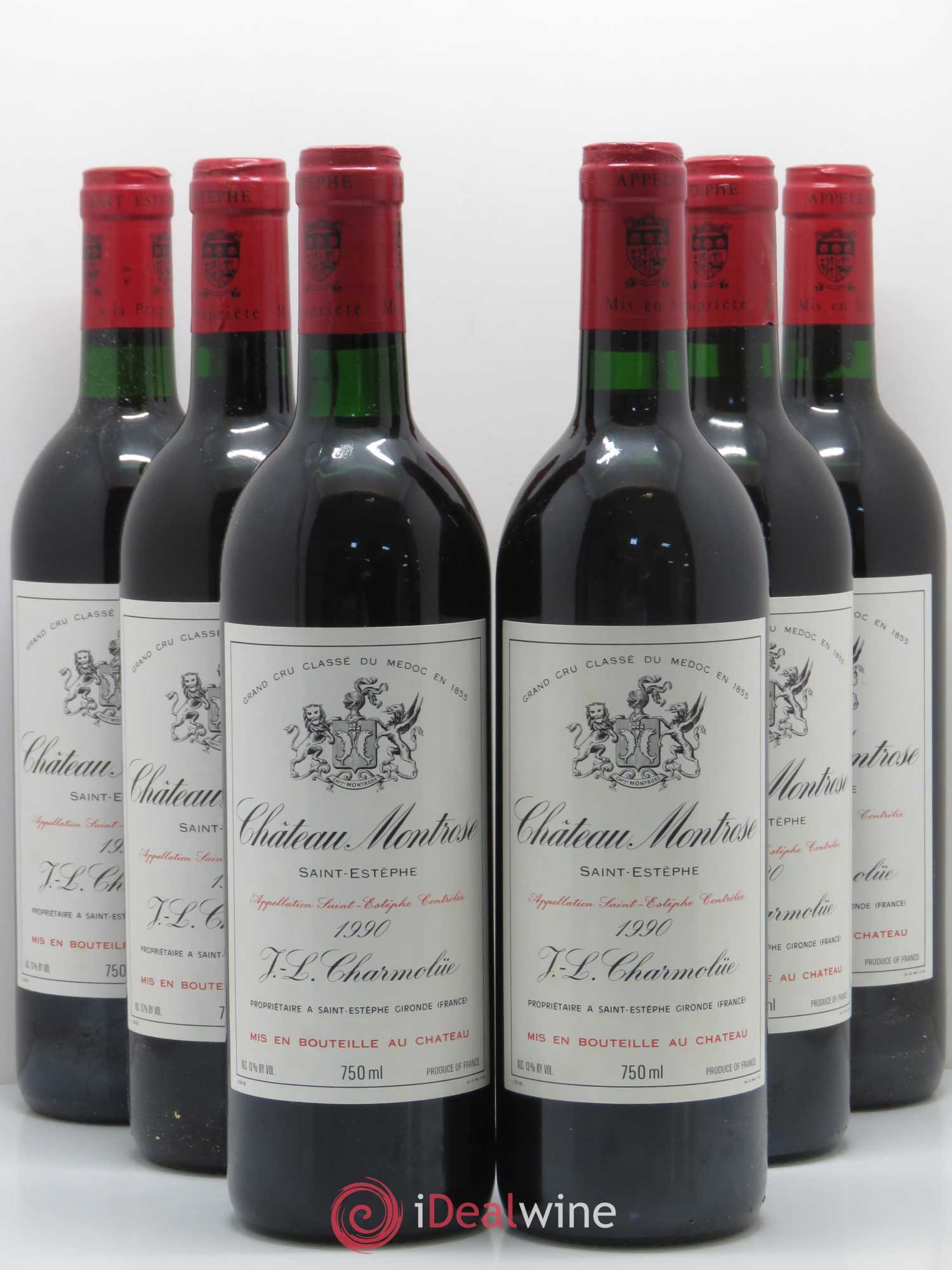 Château Montrose 2ème Grand Cru Classé 1990 - Lot de 6 bouteilles - 0
