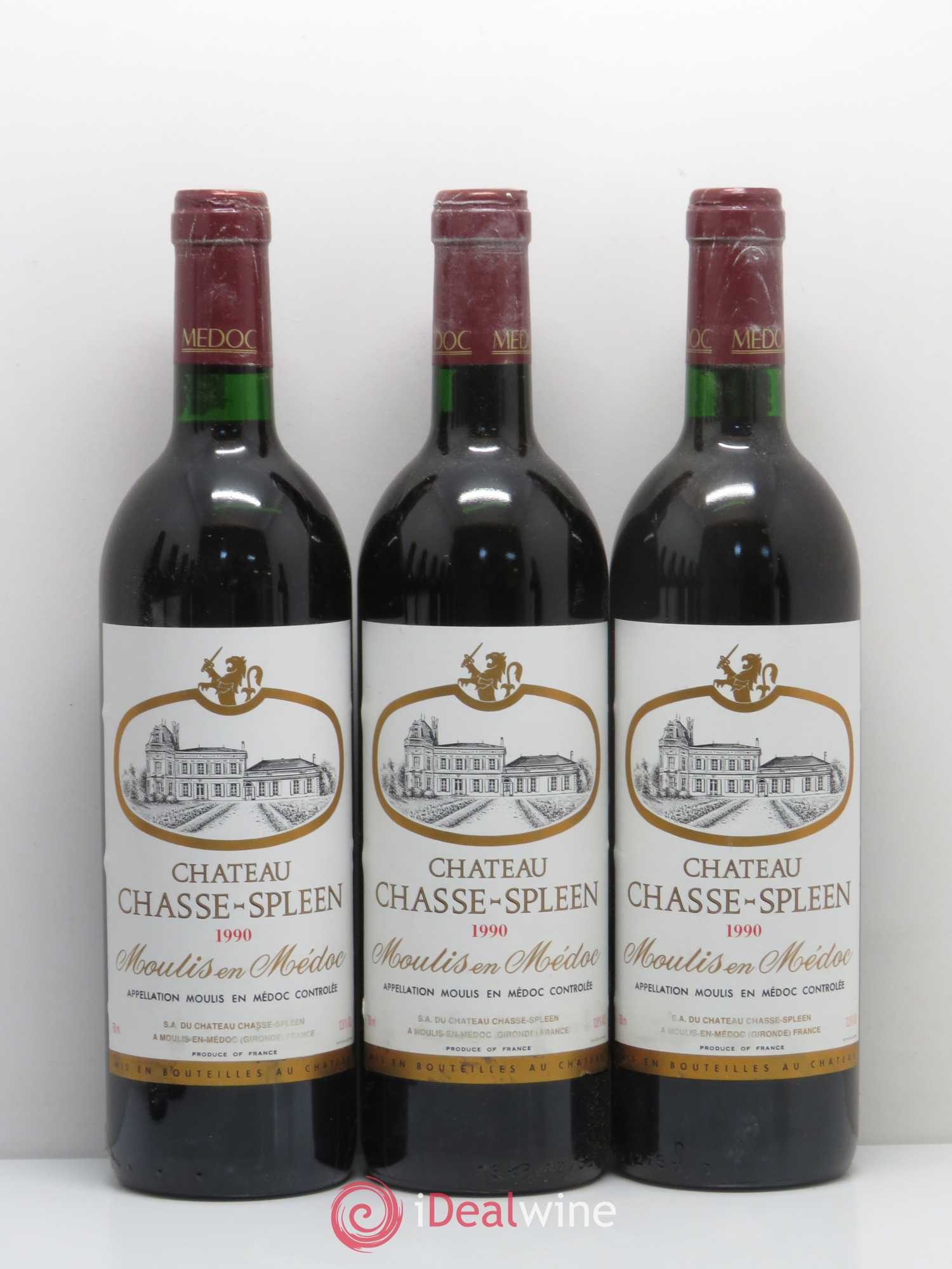 Château Chasse Spleen 1990 - Lot de 12 bouteilles - 2
