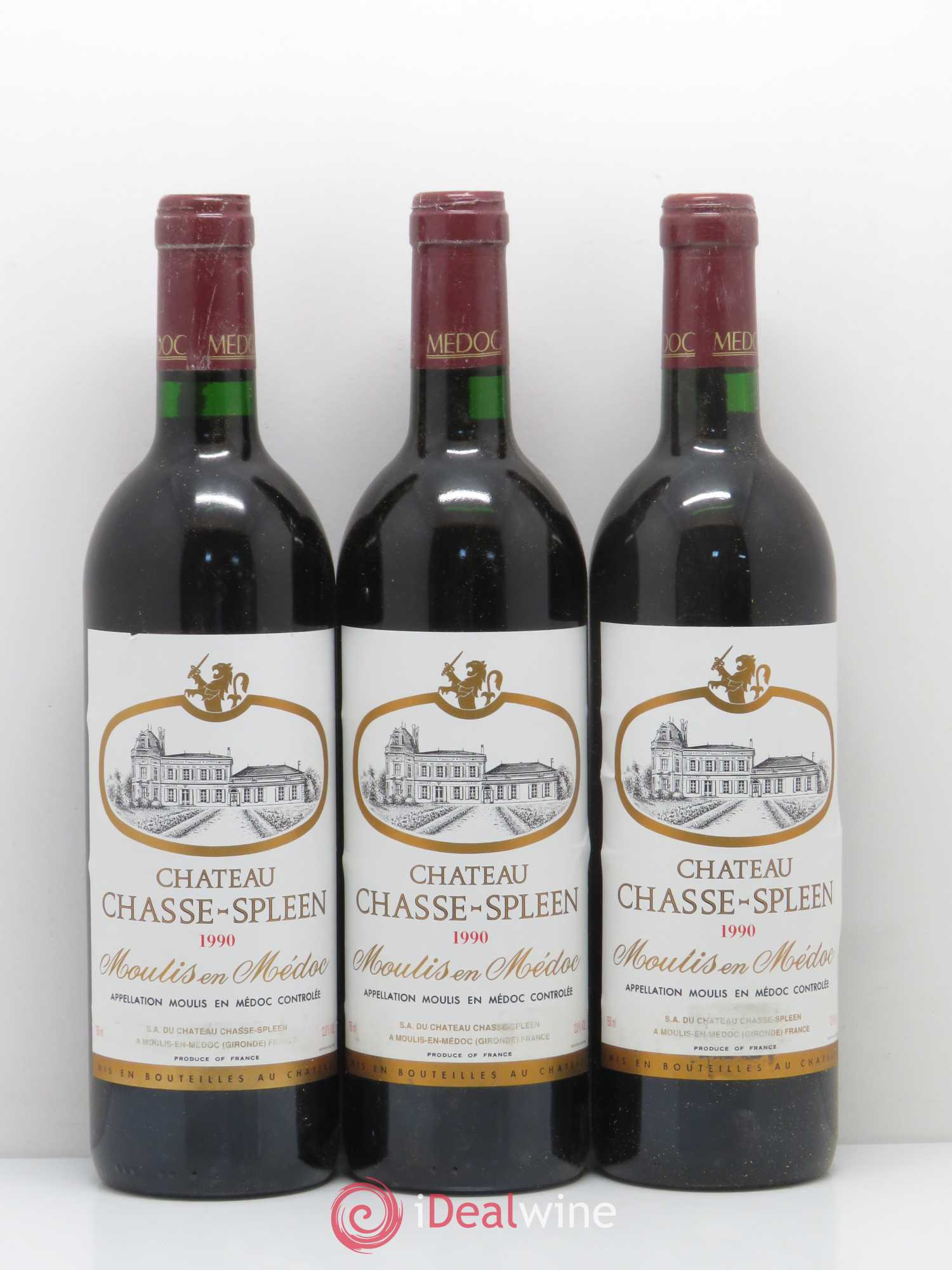 Château Chasse Spleen 1990 - Lot de 12 bouteilles - 4
